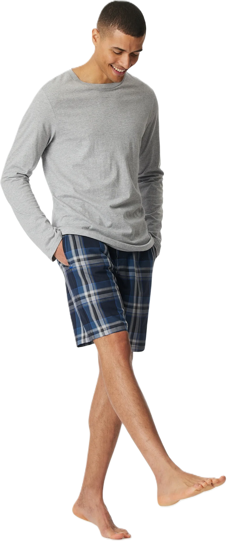 Schiesser Mix+Relax Schlafanzug-Hose, Gummibund, FüR Herren, Blau, 48