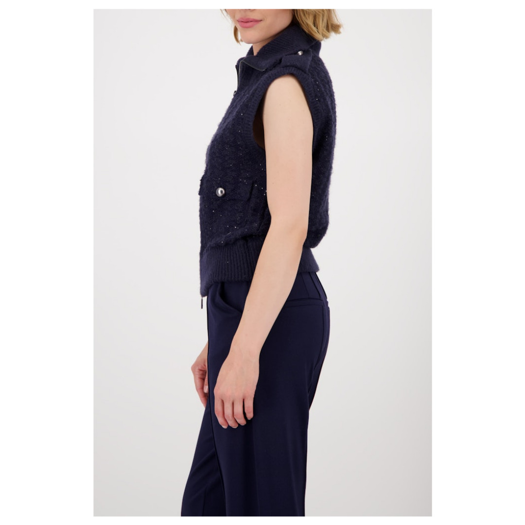 Monari Strickweste, FüR Damen, Blau, 40