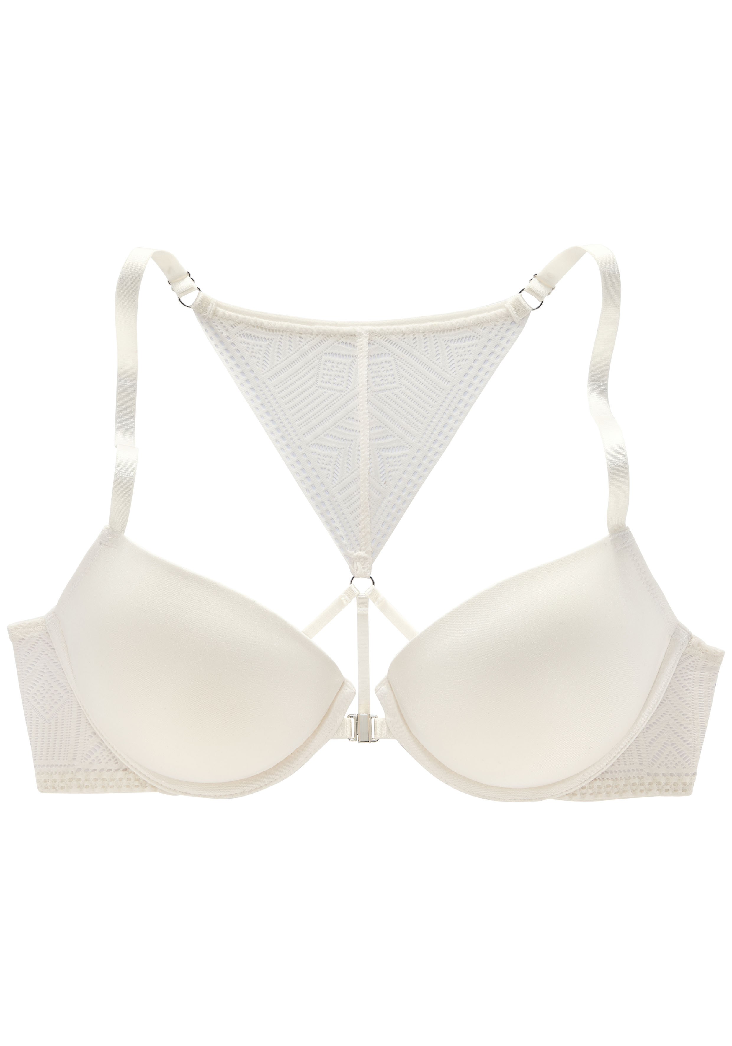 S.Oliver Red Label Push-Up-Bh, Graphische Spitze, Verstellbare TräGer, FüR Damen, Weiß, 70 B