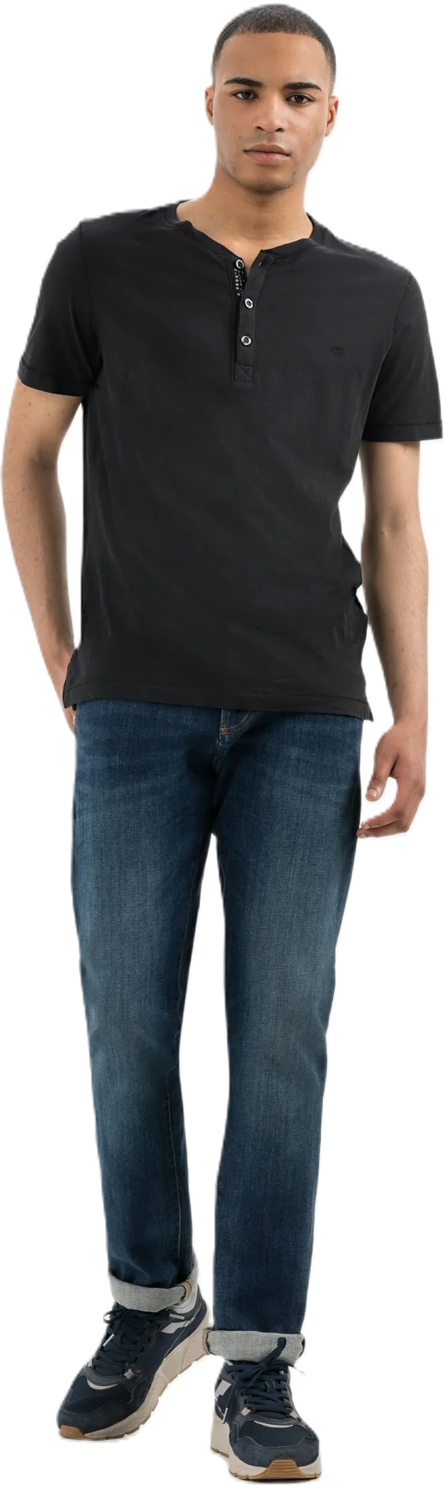 camel active 5-Pocket Jeans Aus Baumwolle, Regular Fit, Blau, 36/32