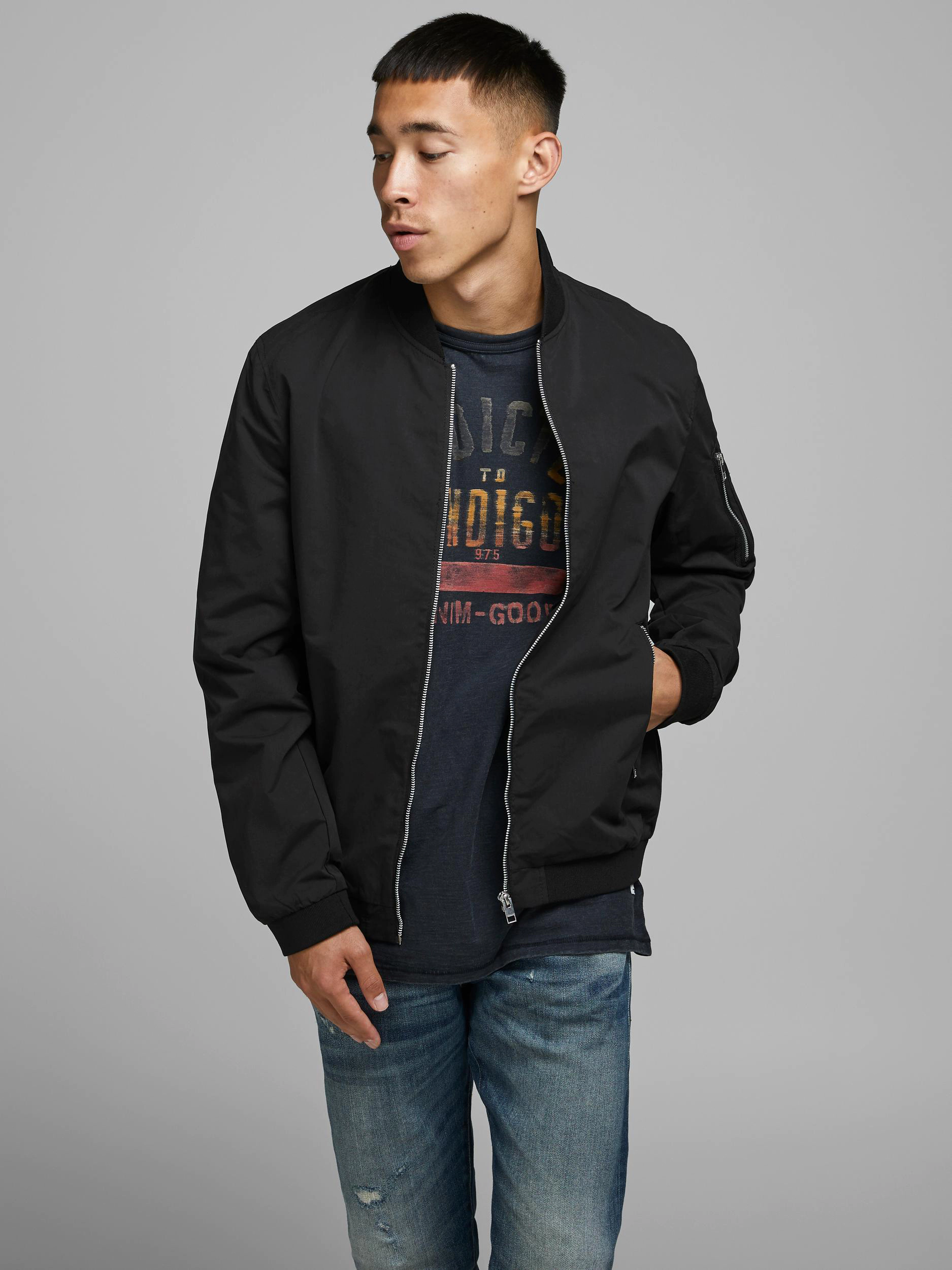 Originals By Jack & Jones Bomberjacke, ReißVerschlusstaschen, FüR Herren, Schwarz, L