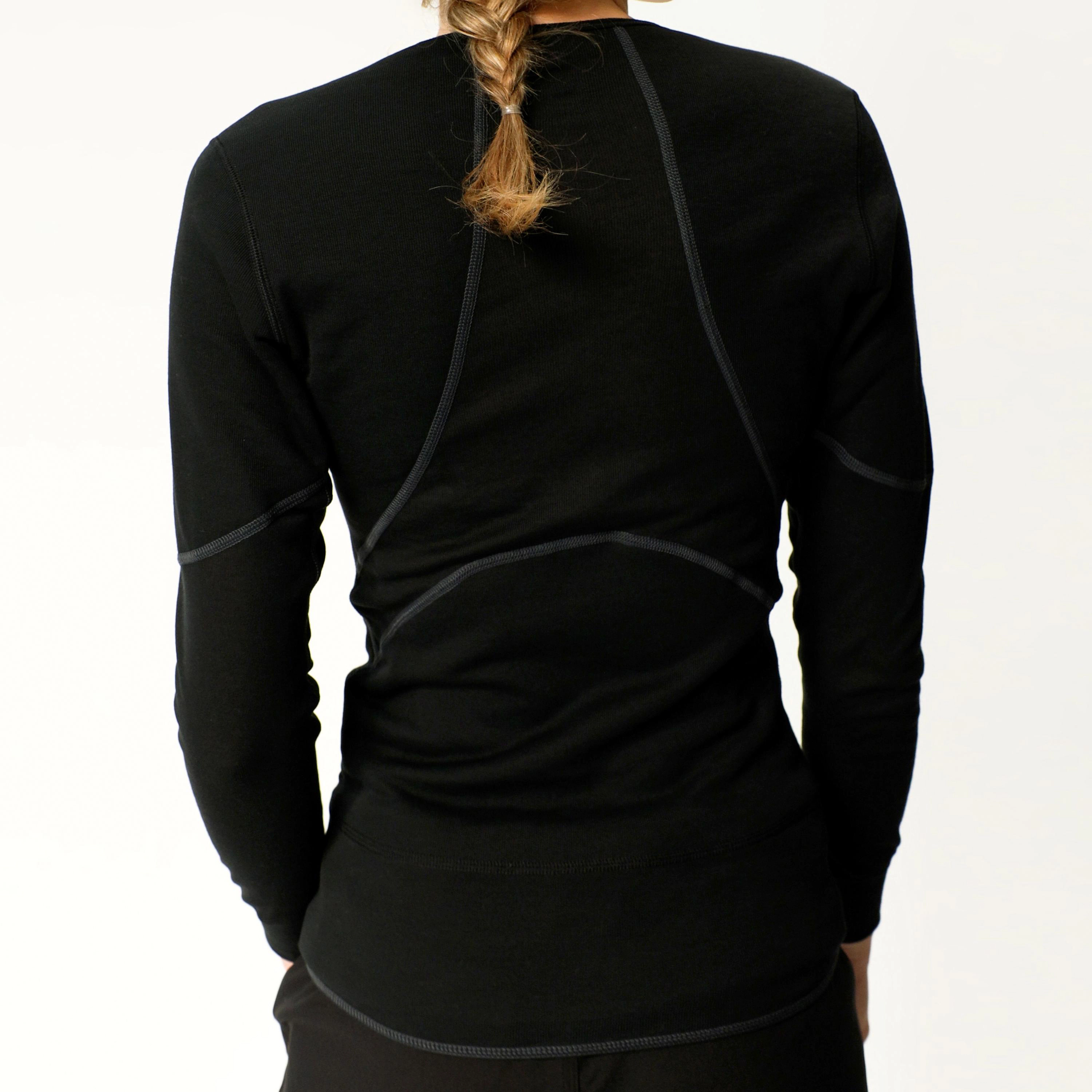 Odlo Active X-Warm Funktionsshirt, Temperaturausgleichend, Figurbetont, FüR Damen, Schwarz, S