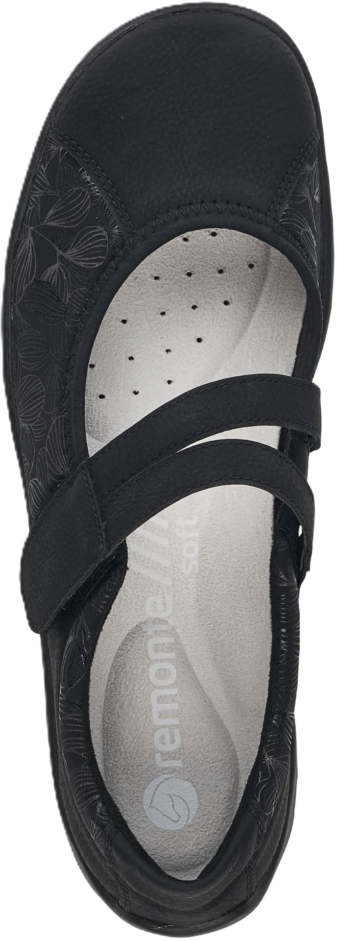 Remonte® Riemchenballerinas, Atmungsaktiv, Klettverschluss, FüR Damen, Schwarz, 41