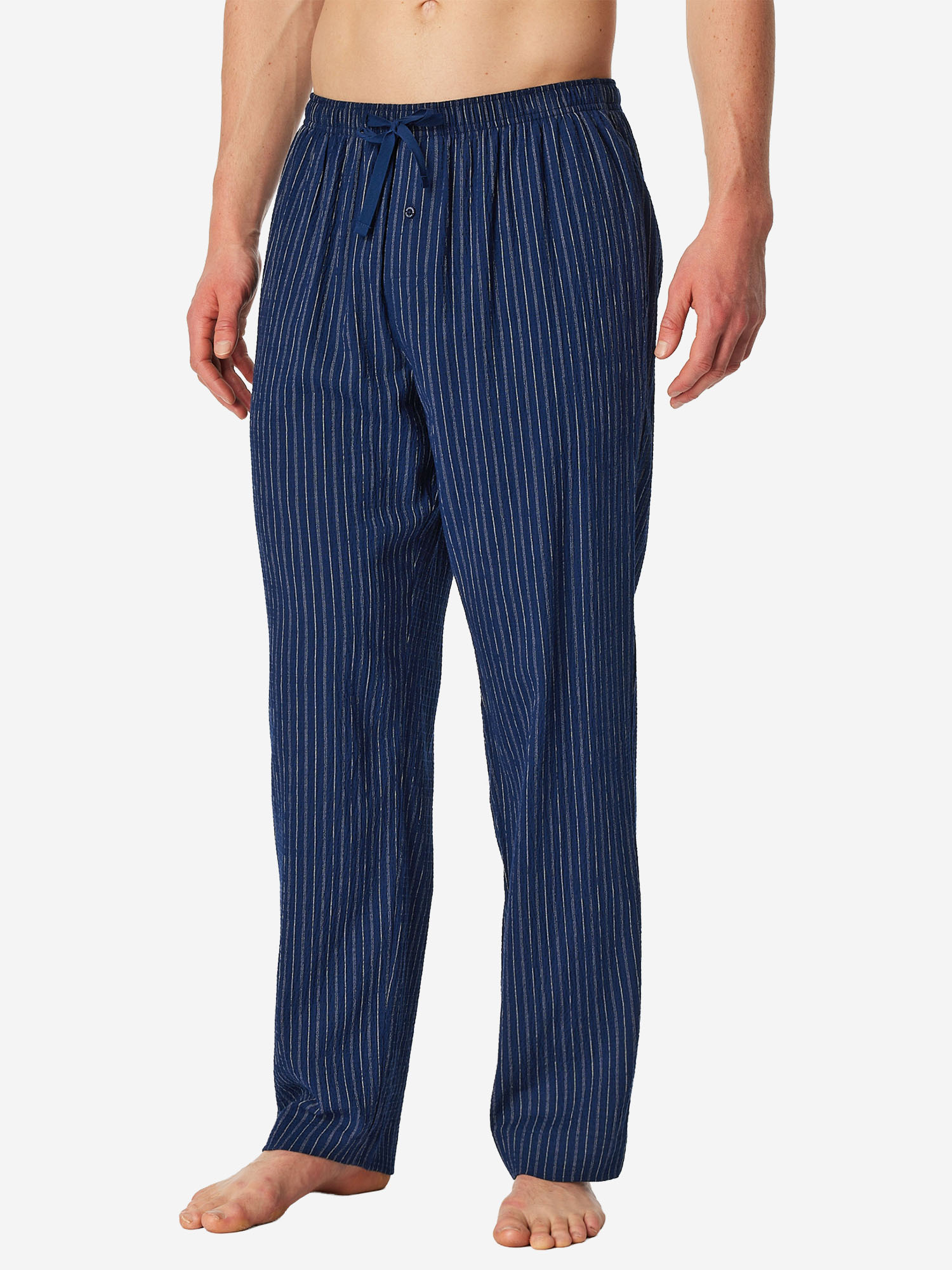 Schiesser Schlafhose, Lang, FüR Herren, Blau, 56