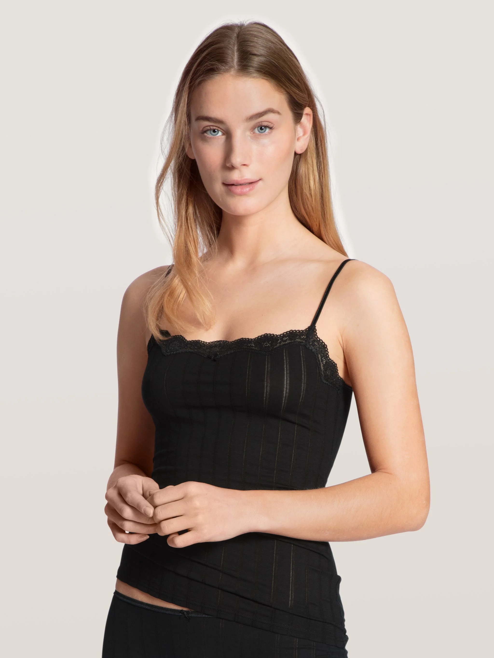 Calida Etude Toujours Top, SpaghettiträGer, Spitze, FüR Damen, Schwarz, S