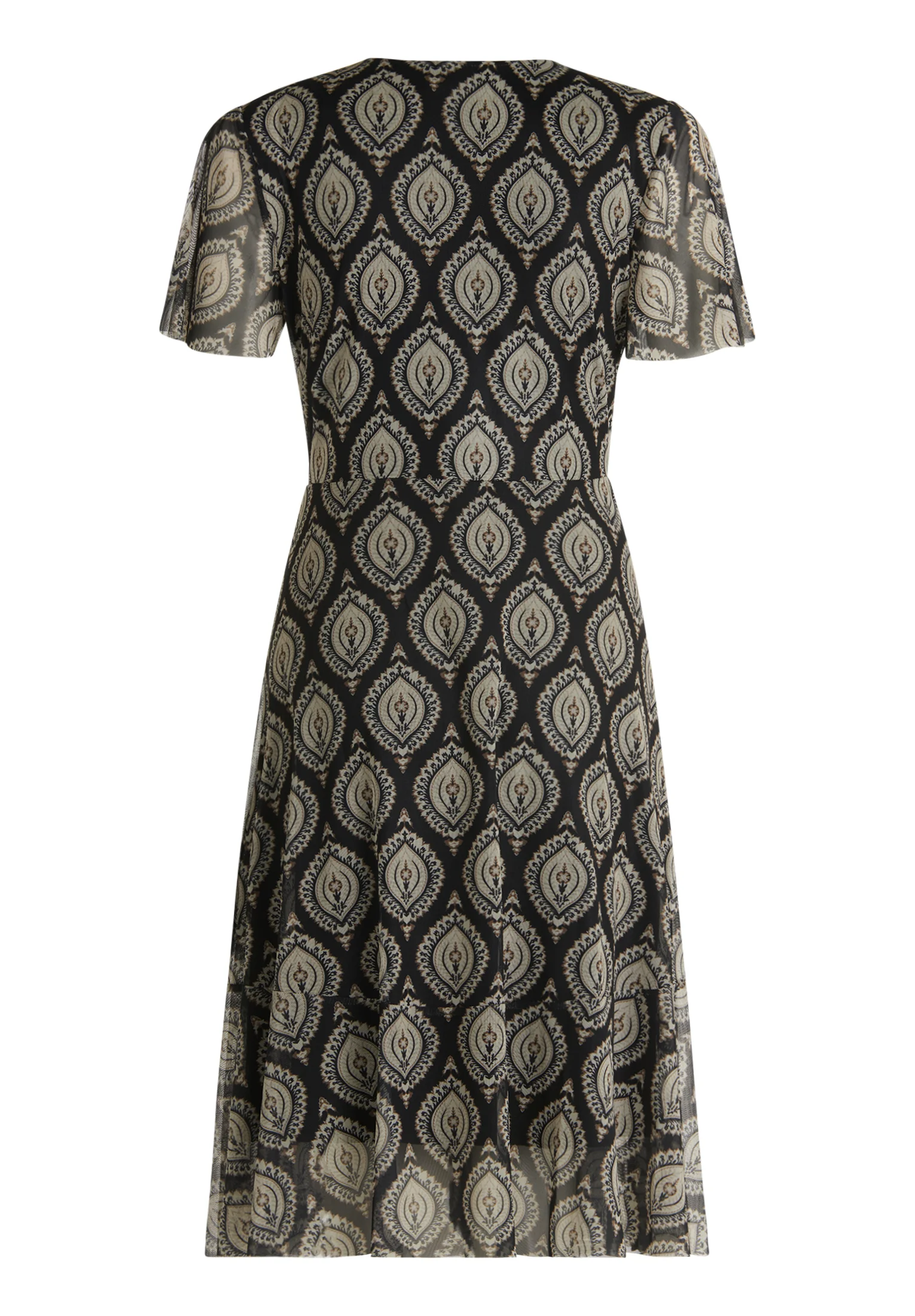 Cartoon Volantkleid, Knielang, FüR Damen, Schwarz, 44