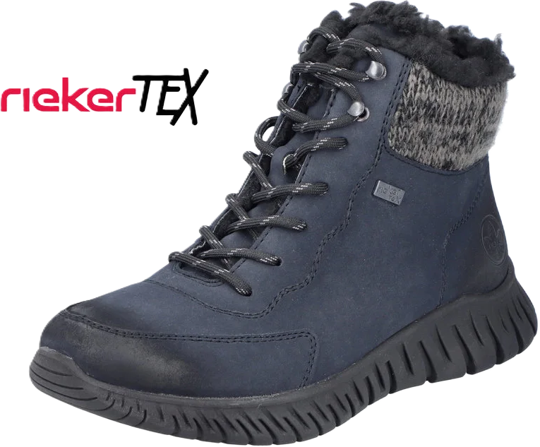 Rieker Winterstiefeletten, Keilabsatz, GefüTtert, FüR Damen, Blau, 39