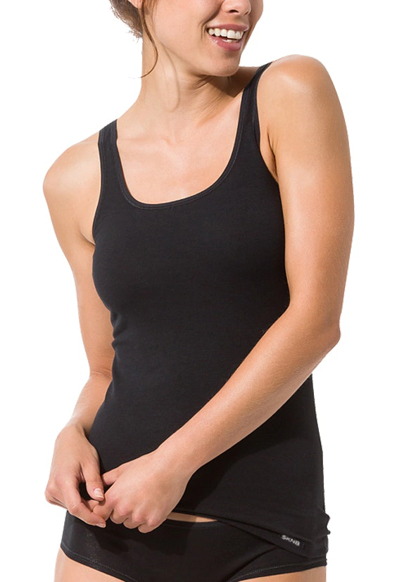 Skiny® Advantage Cotton Unterhemd, 2Er-Pack, U-Ausschnitt, FüR Damen, Schwarz, 44