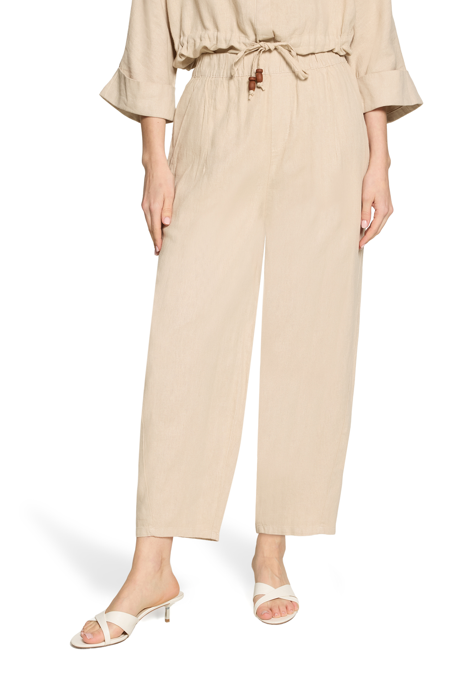 Cartoon Stoffhose, Gummibund, FüR Damen, Beige, 42
