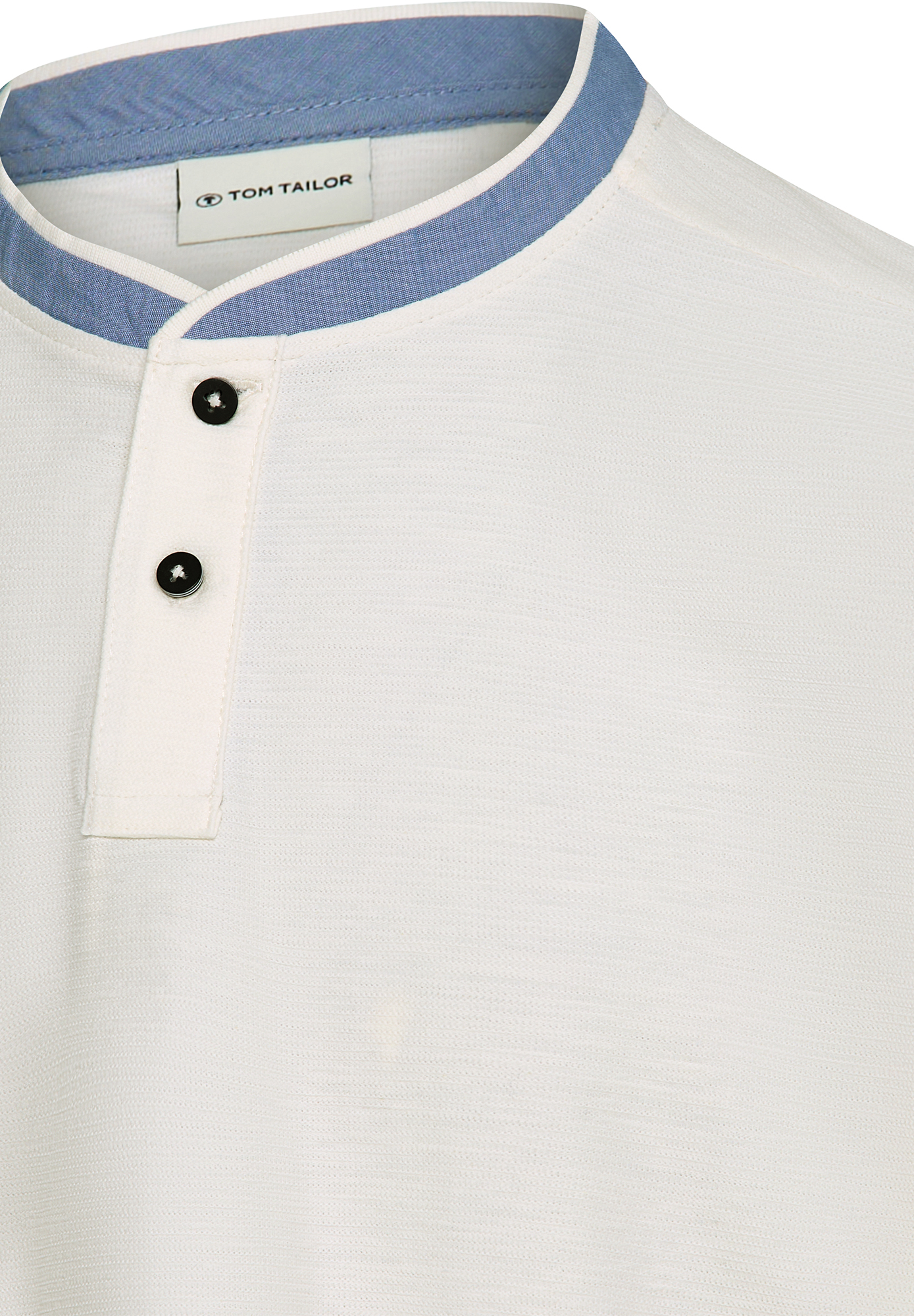 Tom Tailor Polohemd, Stehkragen, FüR Herren, Weiß, L