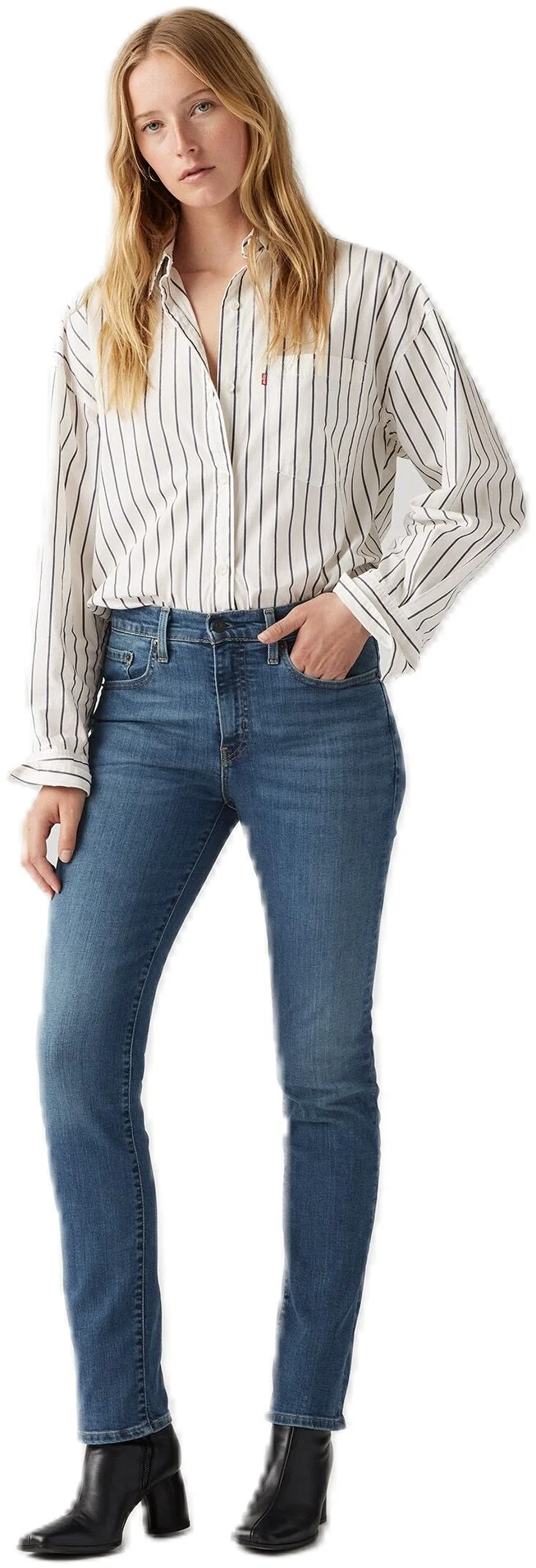 Levi's® 724™ High Rise Straight Jeans, Blau, 28/32
