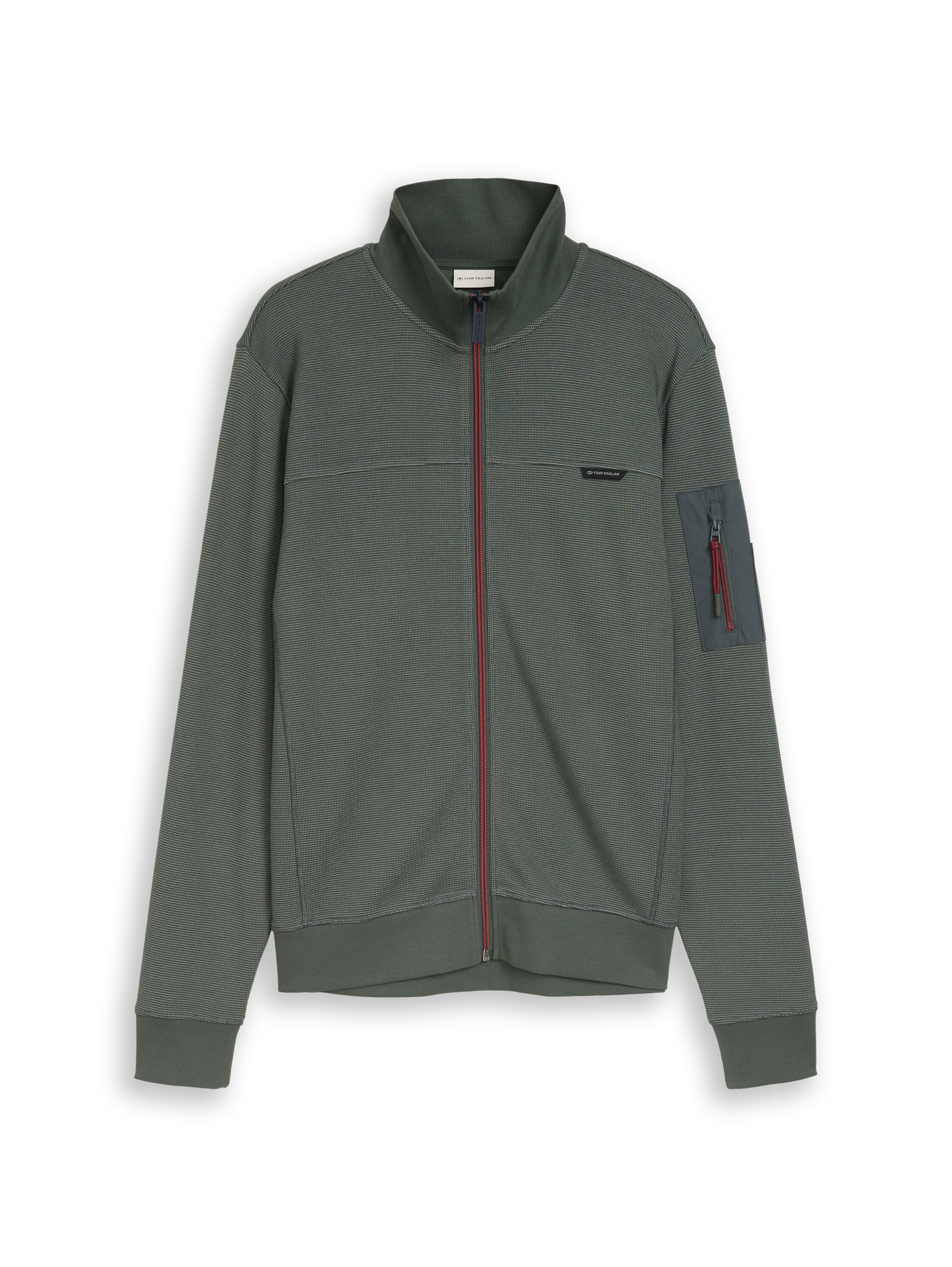 Tom Tailor Sweatjacke, Stehkragen, FüR Herren, GrüN, XXL