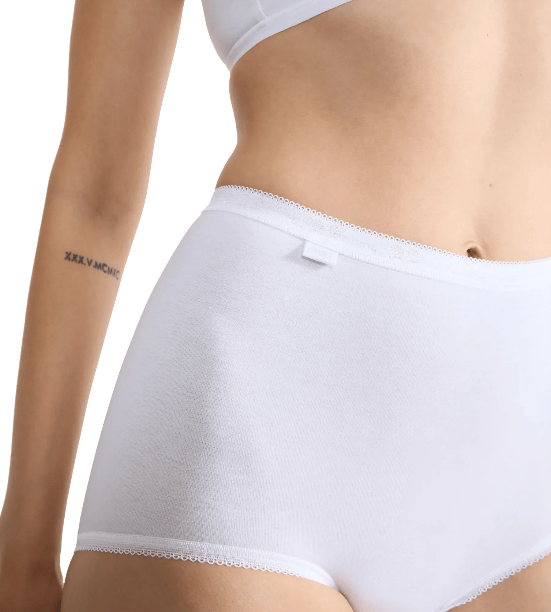 Sloggi Basic+ Maxislips, 3Er-Pack, Baumwollstretch, FüR Damen, Blau|Grau|Weiß, 38
