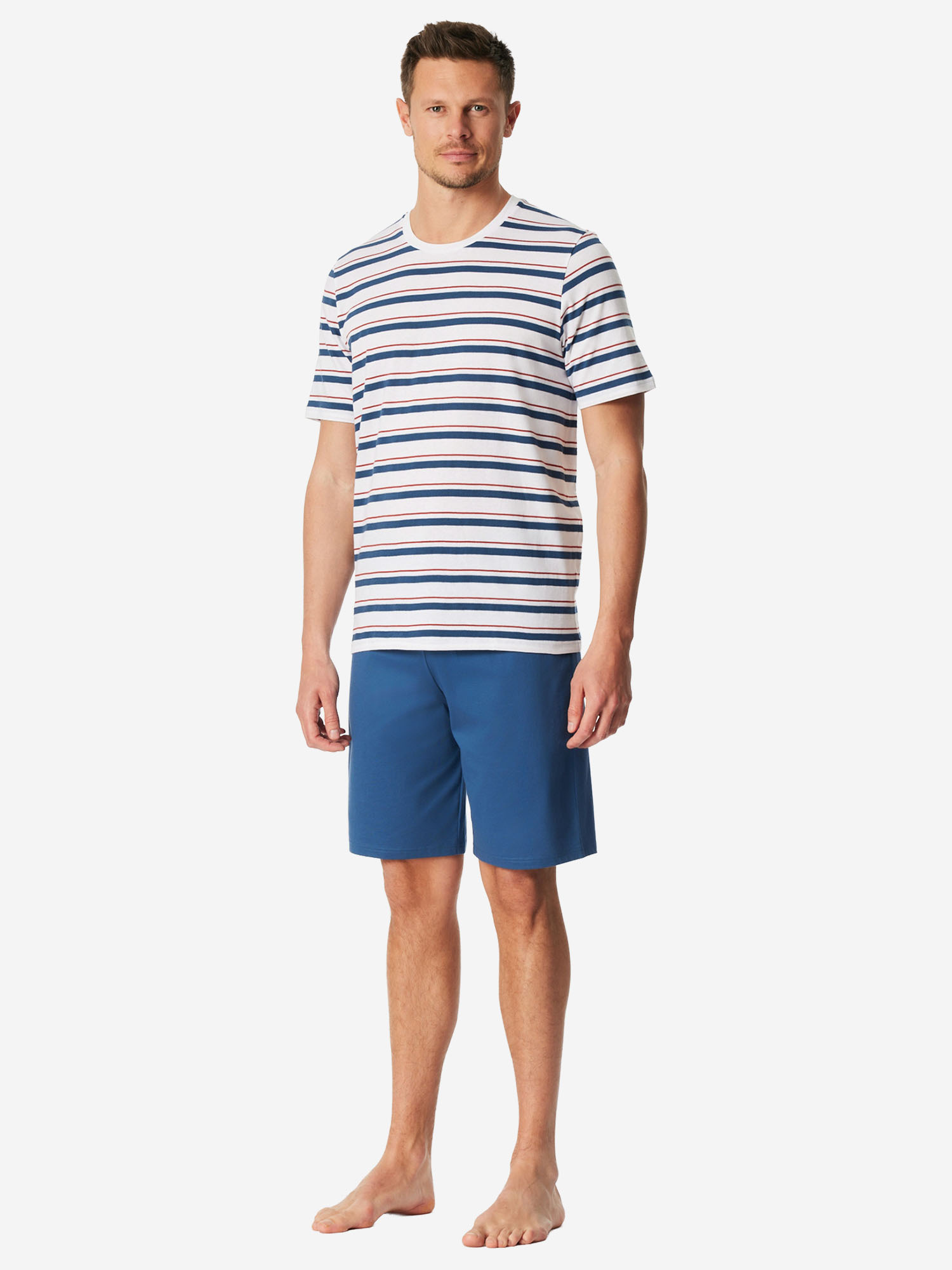 Schiesser Schlafanzug, Kurz, FüR Herren, Blau, 54