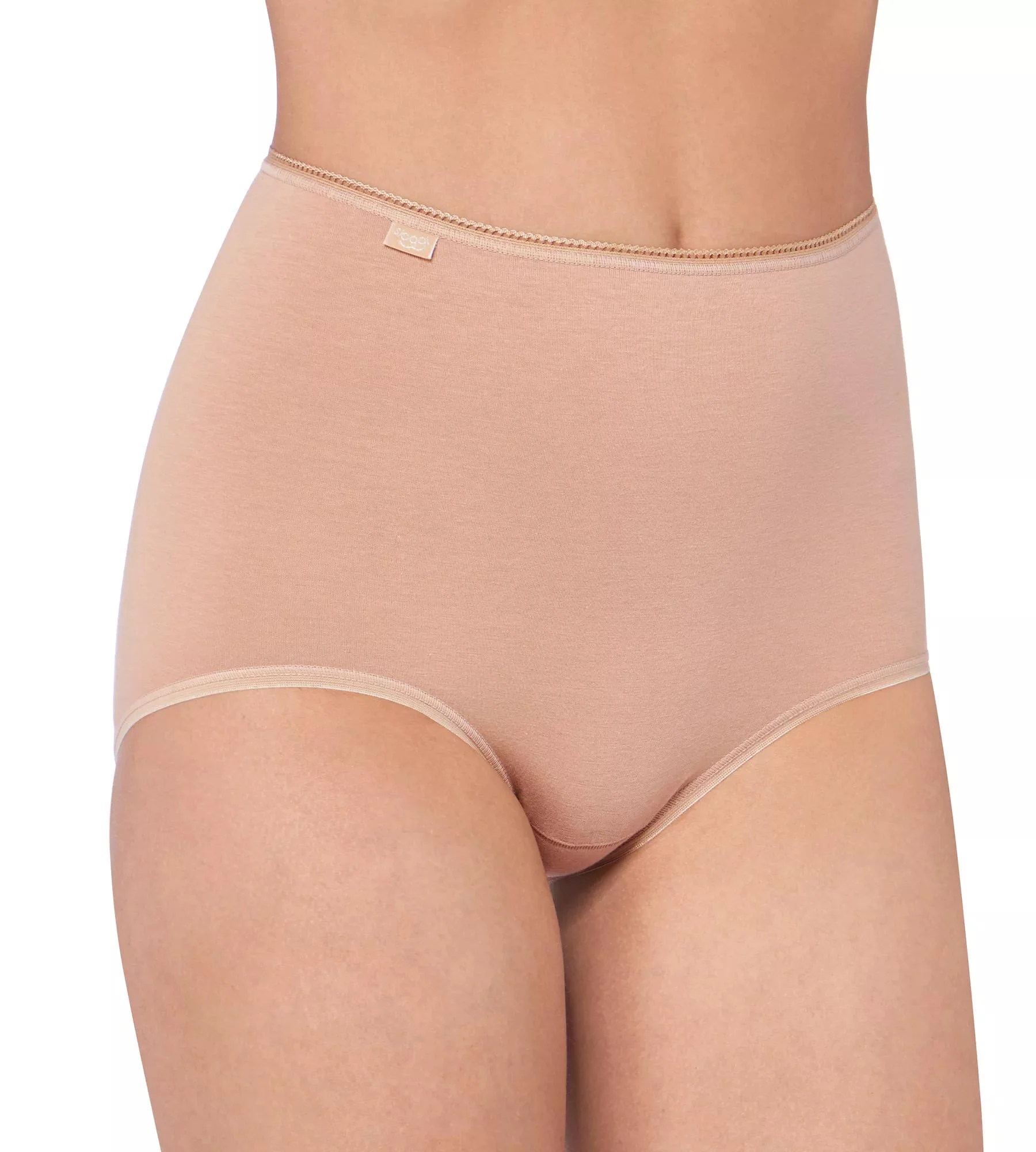 Sloggi 24/7 Cotton Maxi-Slip, 3Er-Pack, Spitzen-BordüRe, FüR Damen, Beige, 42