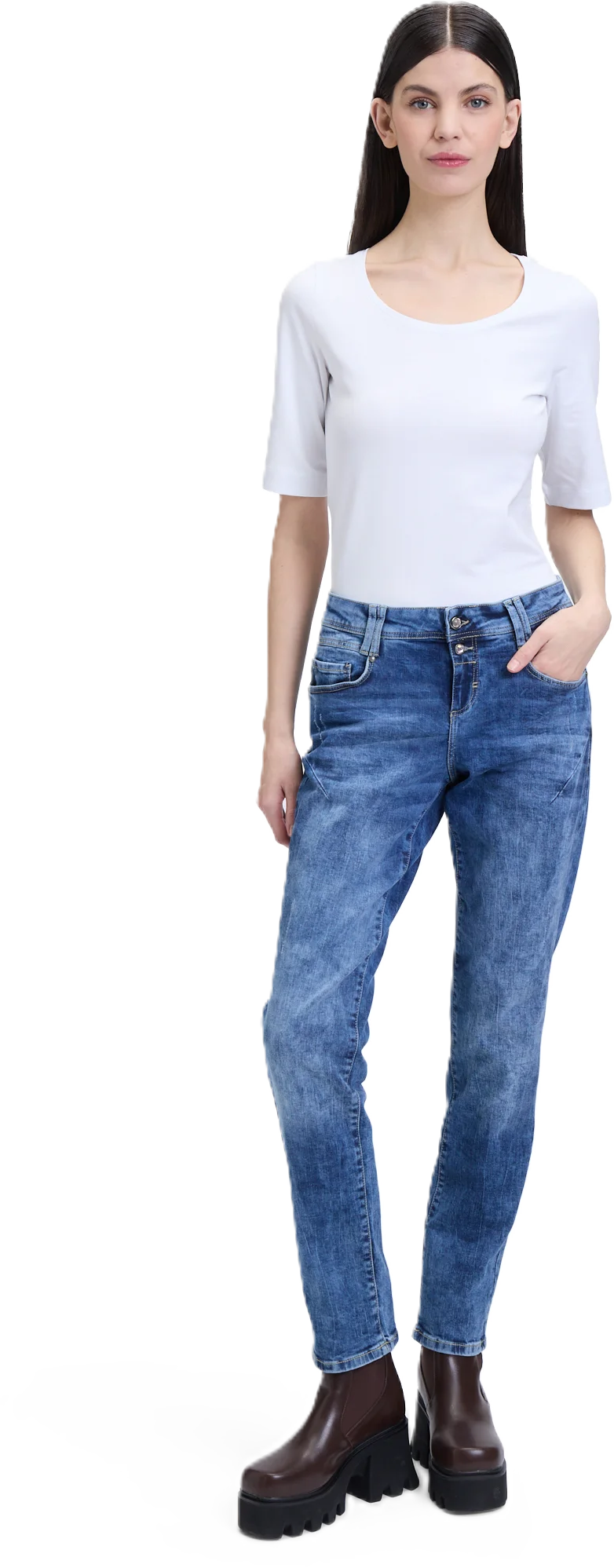 Cartoon Jeanshose, Five-Pocket, FüR Damen, Blau, 40