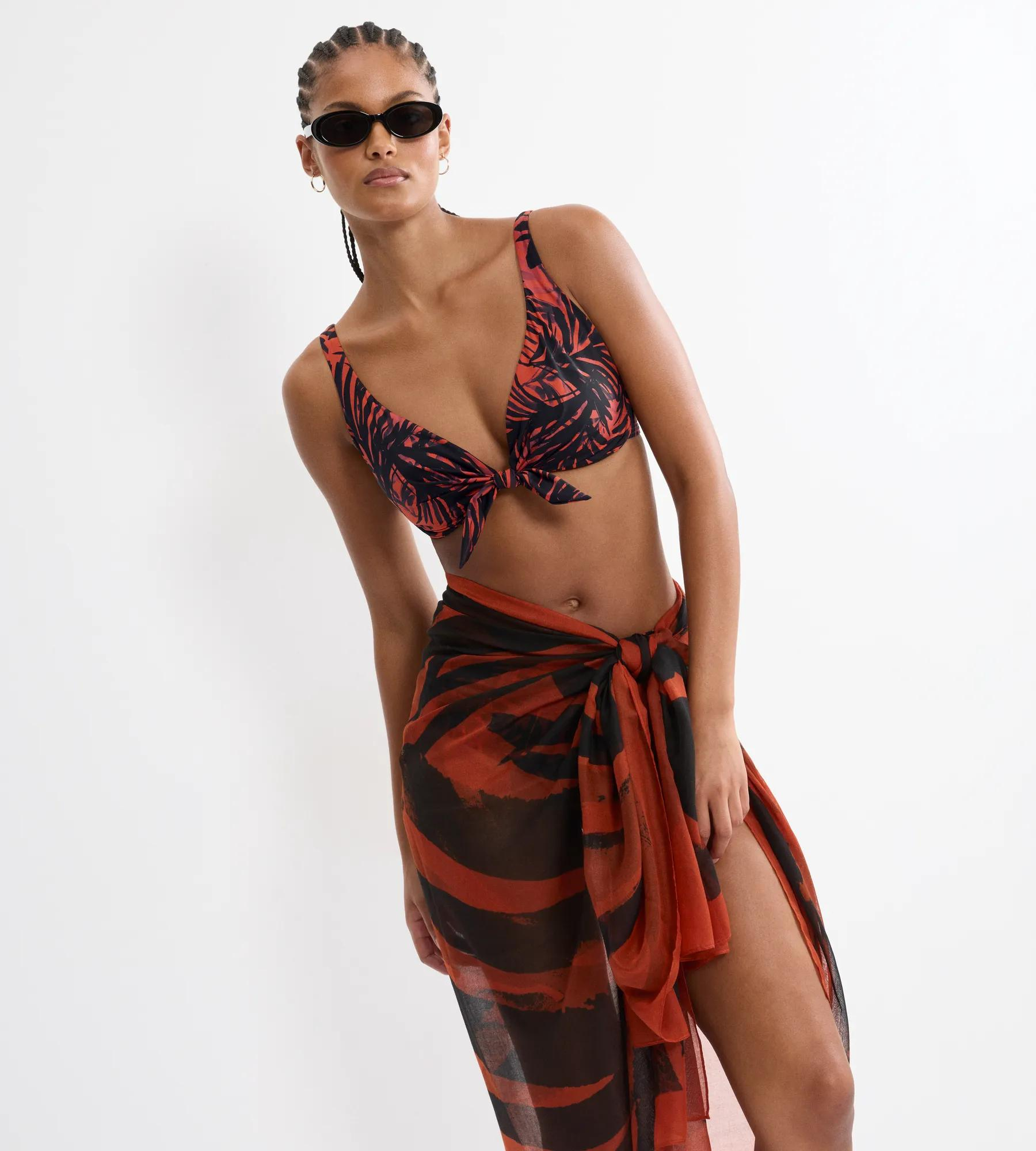 Triumph BüGel-Bikini-Oberteil Summer Palm, Schleife, FüR Damen, Braun|Schwarz, 42 D
