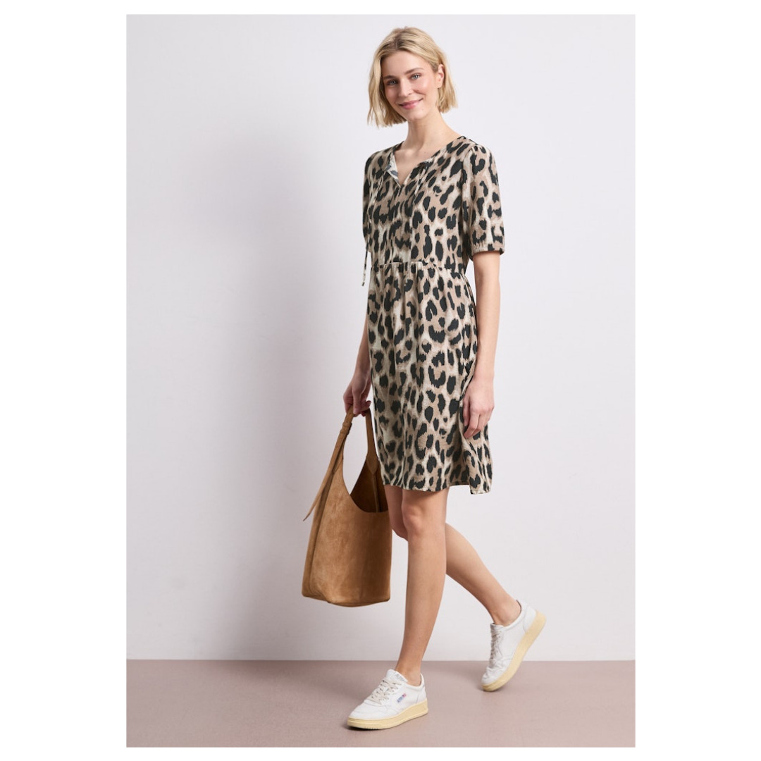 Street One Shirtkleid, Split-Neck, FüR Damen, Beige, 36