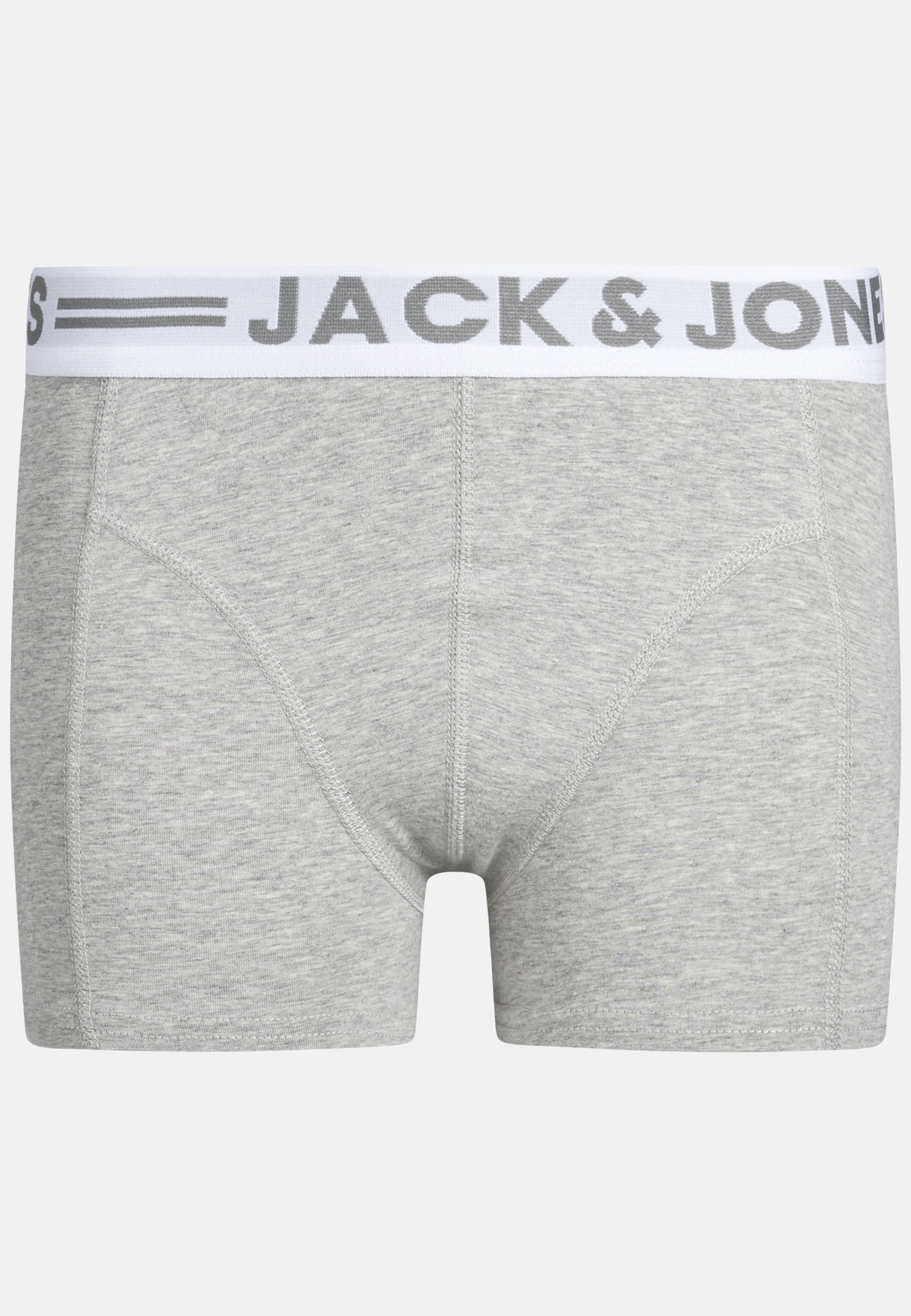 Jack & Jones Jungen Boxershorts, 3Er Pack - Sense Trunks, Baumwoll-Stretch, Logobund, Mehrfarbig, 152