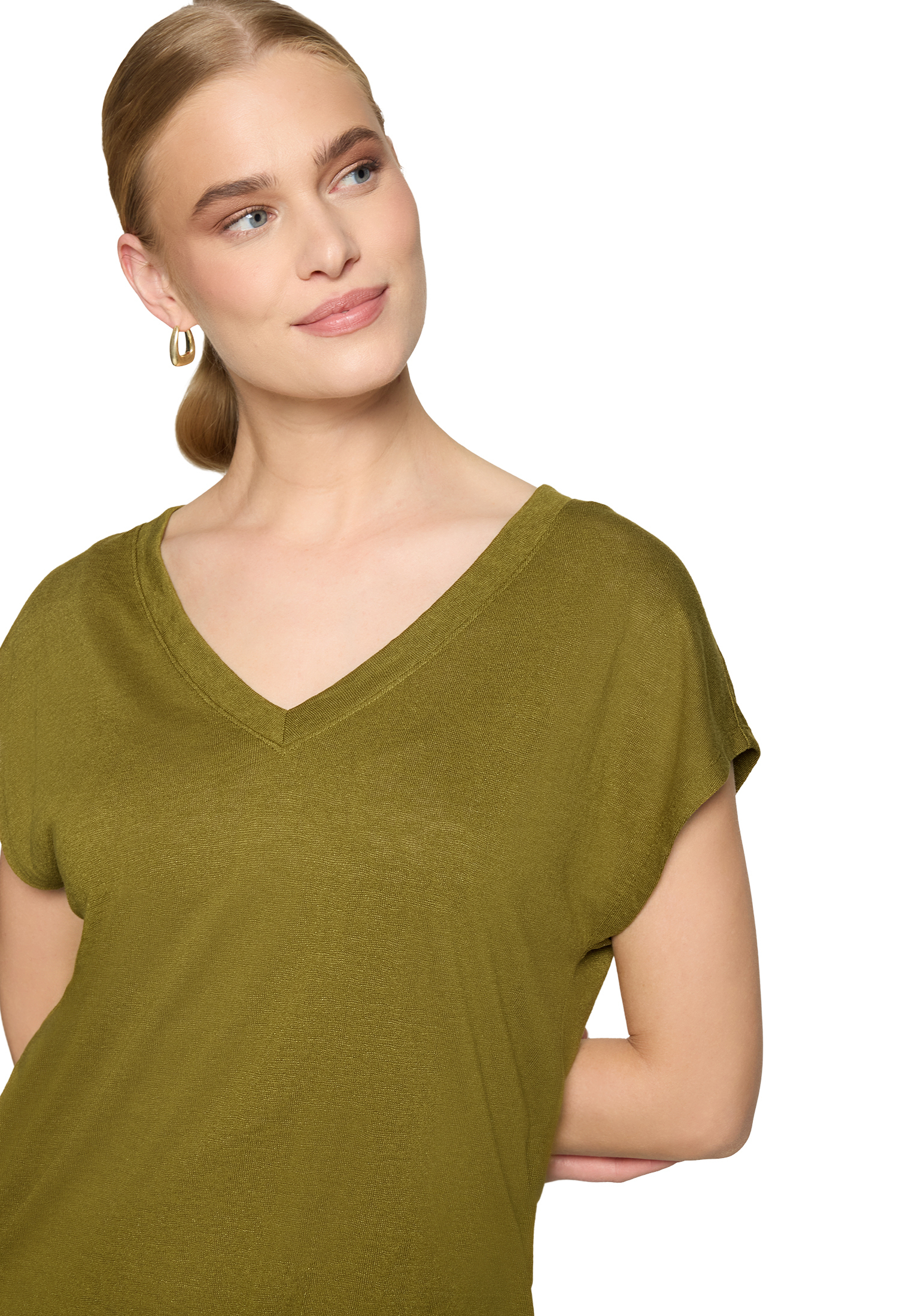 Zero Kurzarm-Shirt Mit V-Ausschnitt, Rot, 36