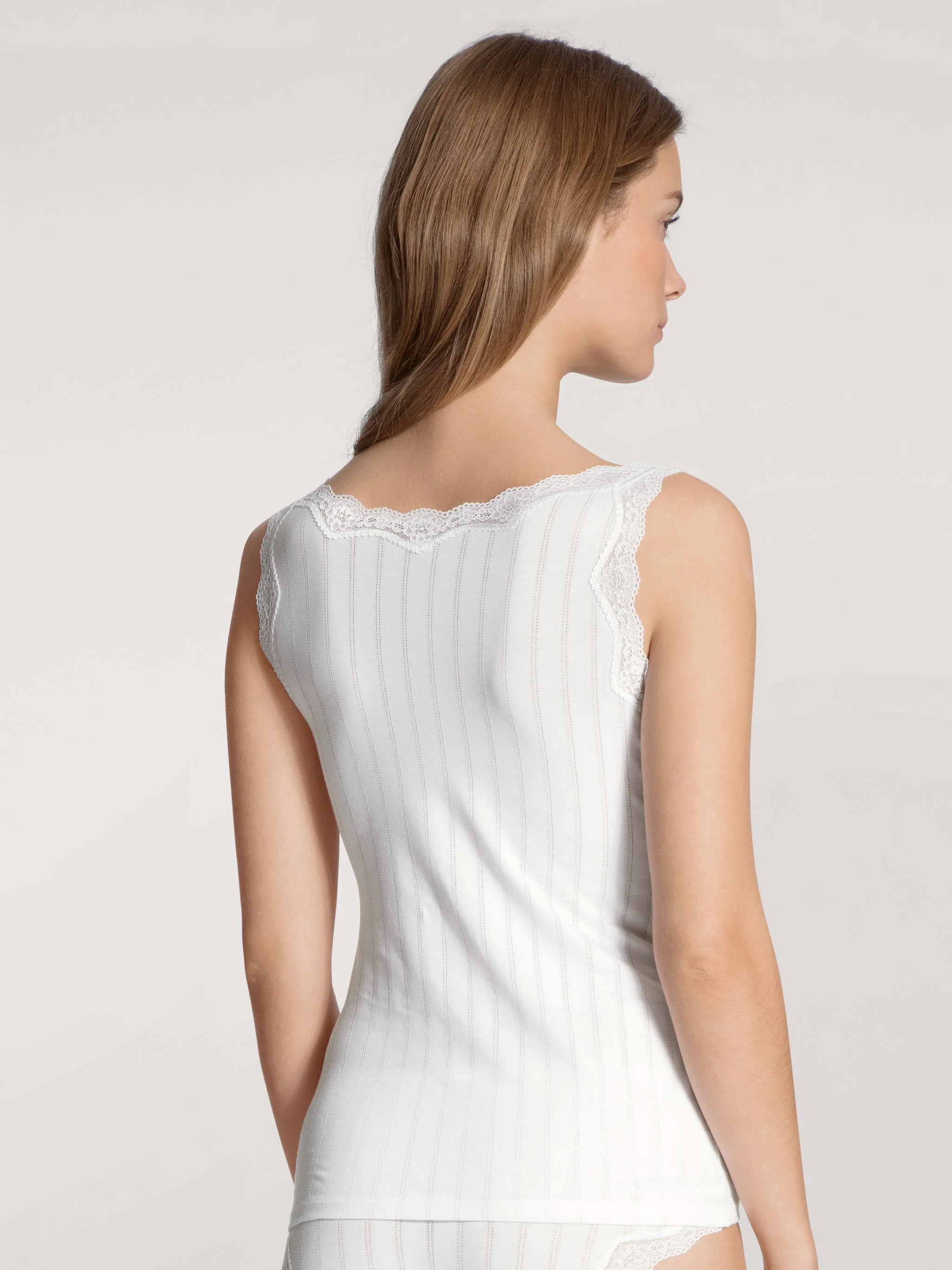 Calida Etude Toujours Unterhemd, Spitzen-Details, FüR Damen, Weiß, S
