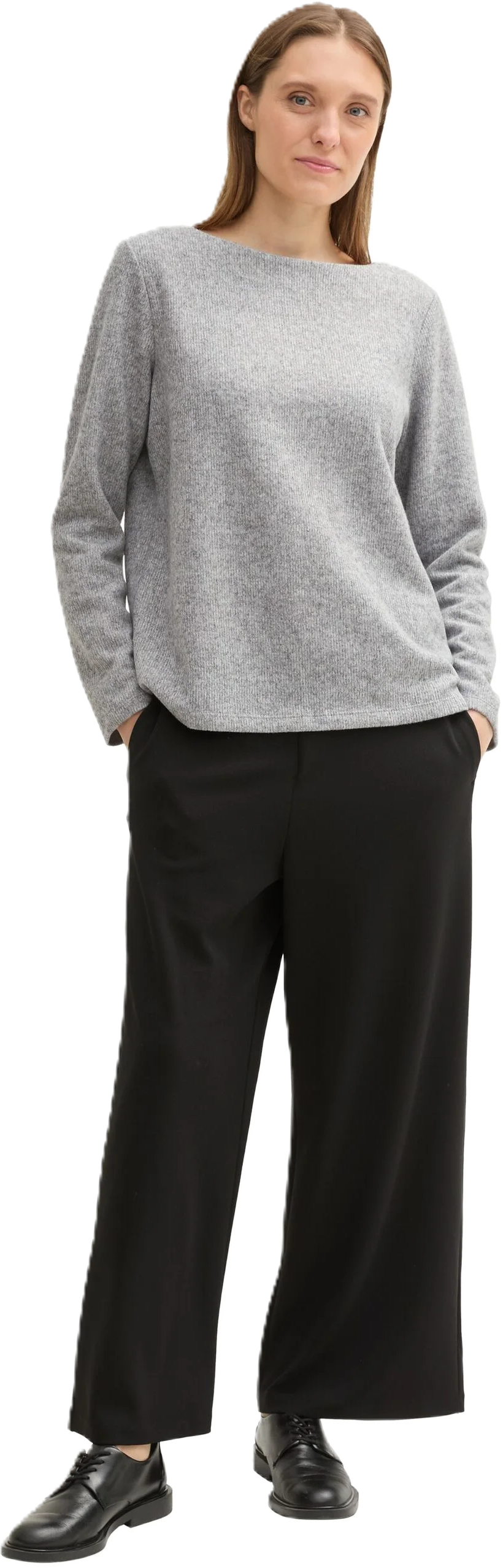 Tom Tailor Sweatshirt, Ripp-Struktur, FüR Damen, Grau, S