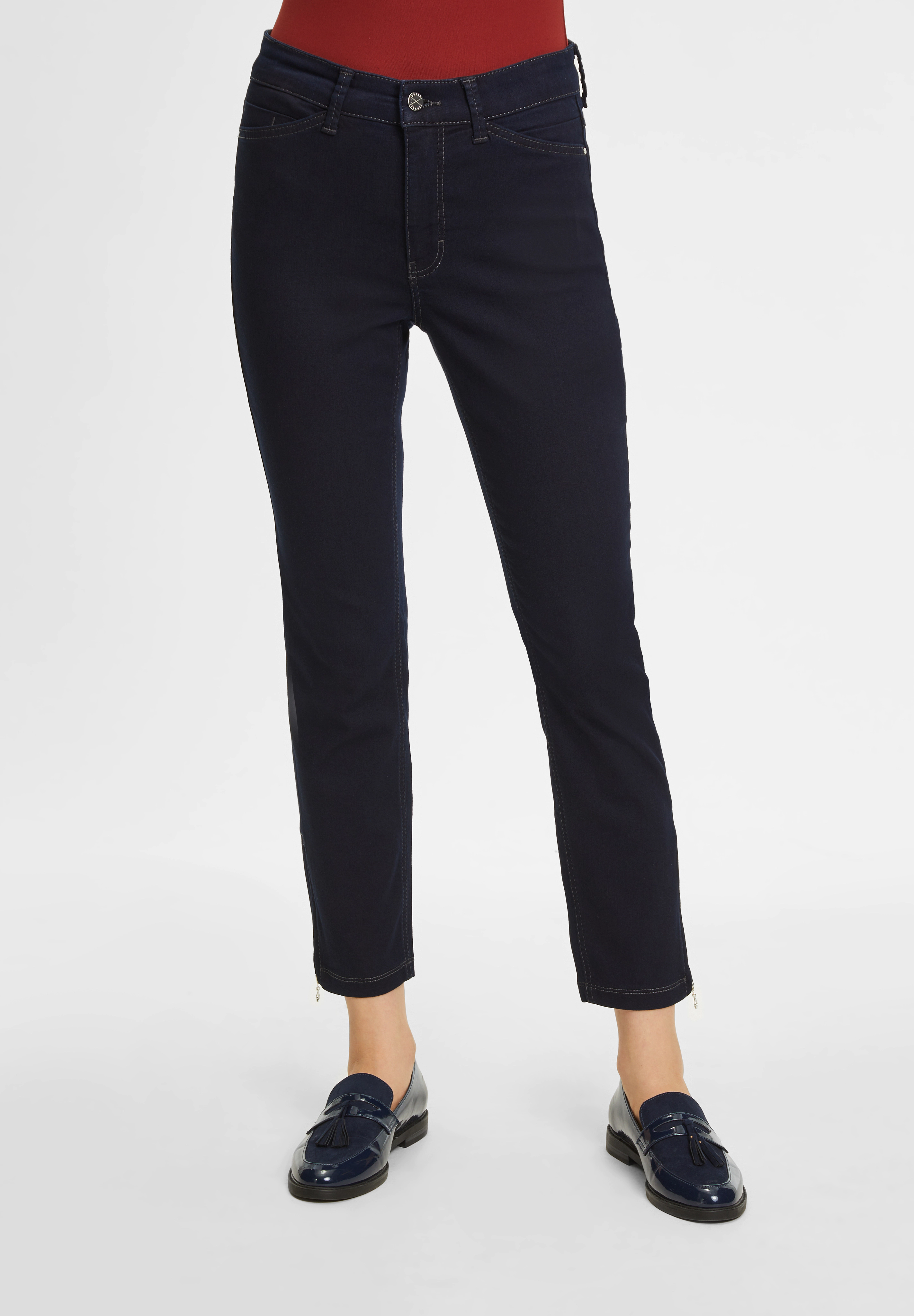 Mac Jeanshose, Straight, Mid Waist, FüR Damen, Blau, 42/27