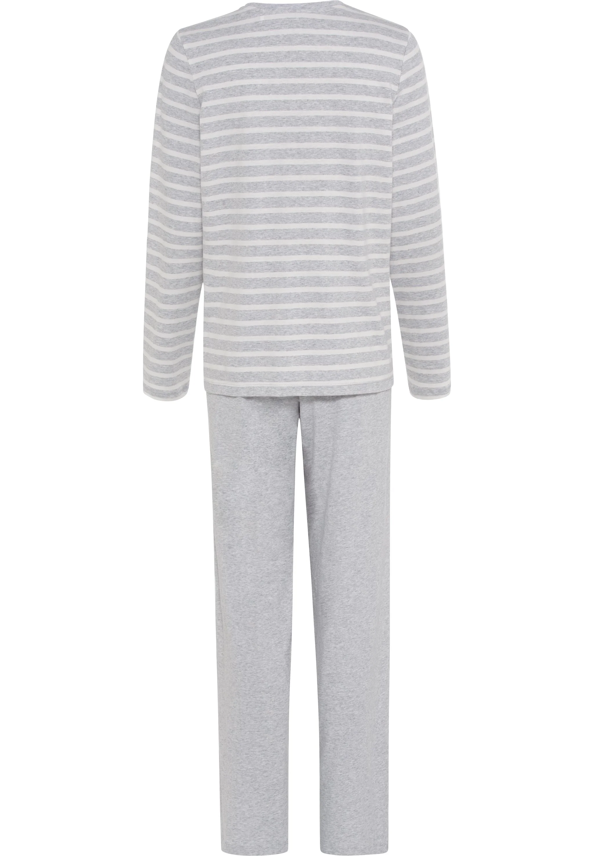 Schiesser Casual Essentials Schlafanzug, V-Ausschnitt, FüR Damen, Grau, 36