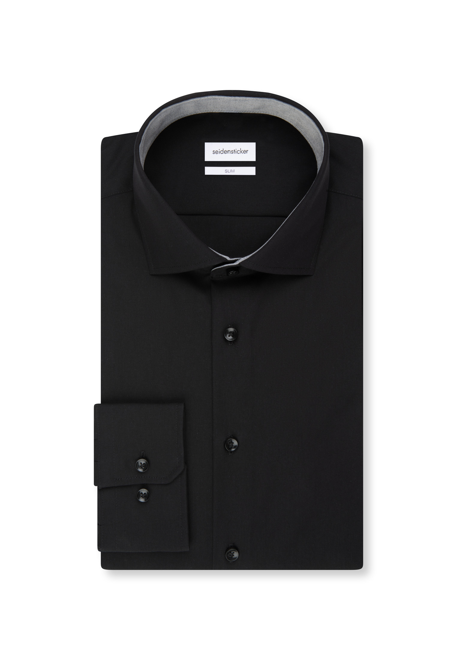 seidensticker Business Hemd Schwarze Rose, Schwarz, 38