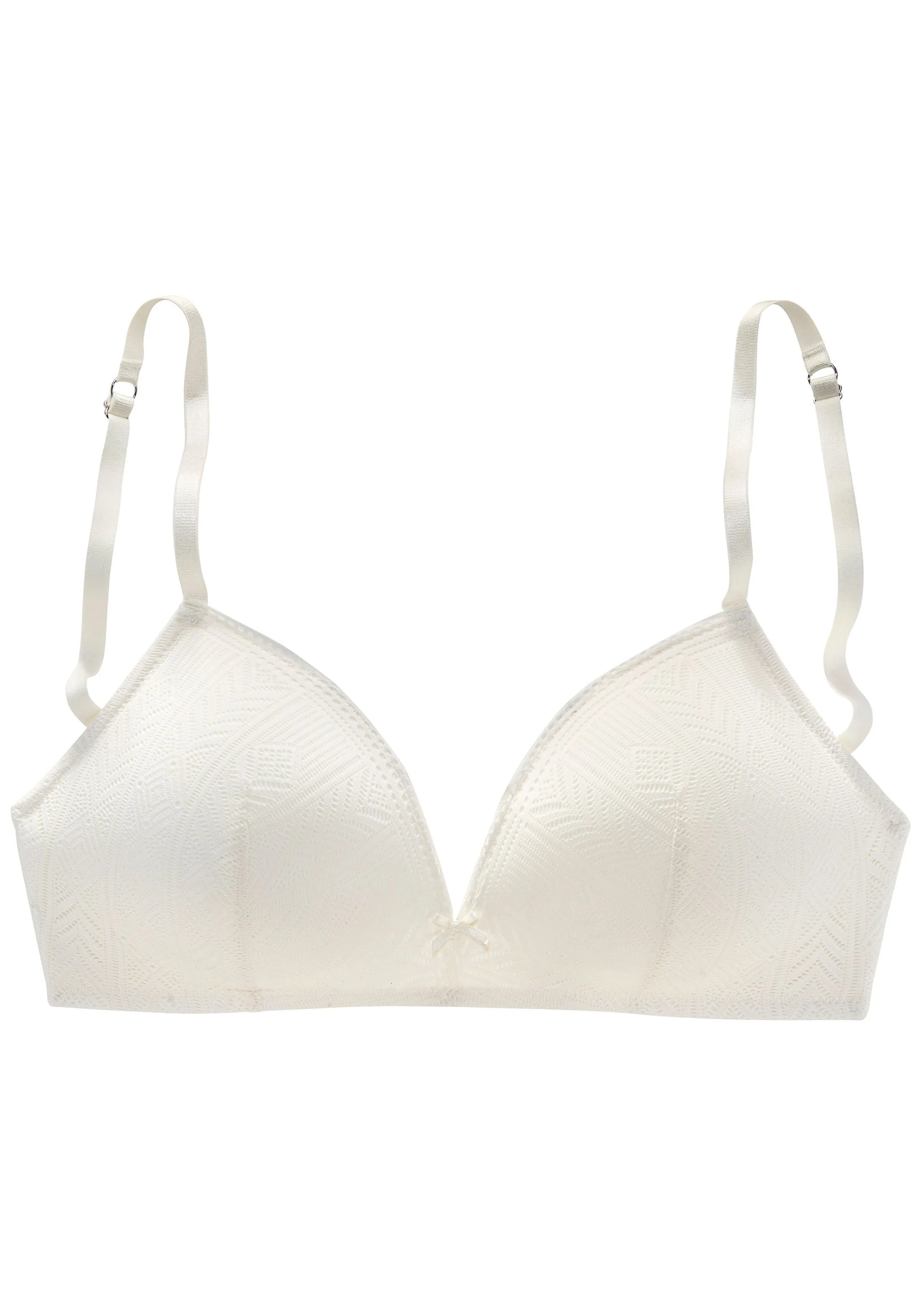 S.Oliver Red Label Bralette, Graphische Spitze, Zierschleife, FüR Damen, Weiß, 80 C