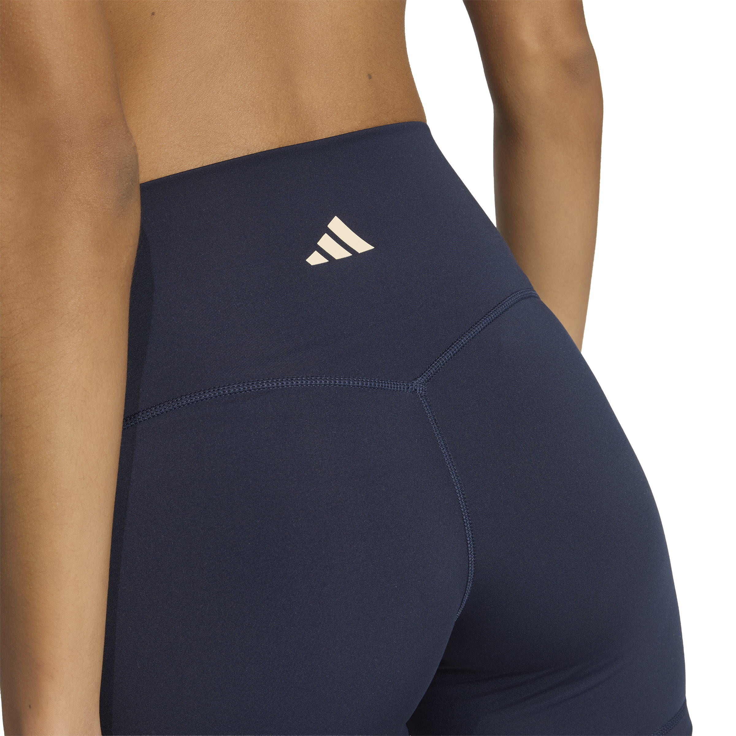 Adidas Trainings-Shirts 3 Stripes Studio Akk Nee Booty, Komfortbund, FüR Damen, Blau, Xxl