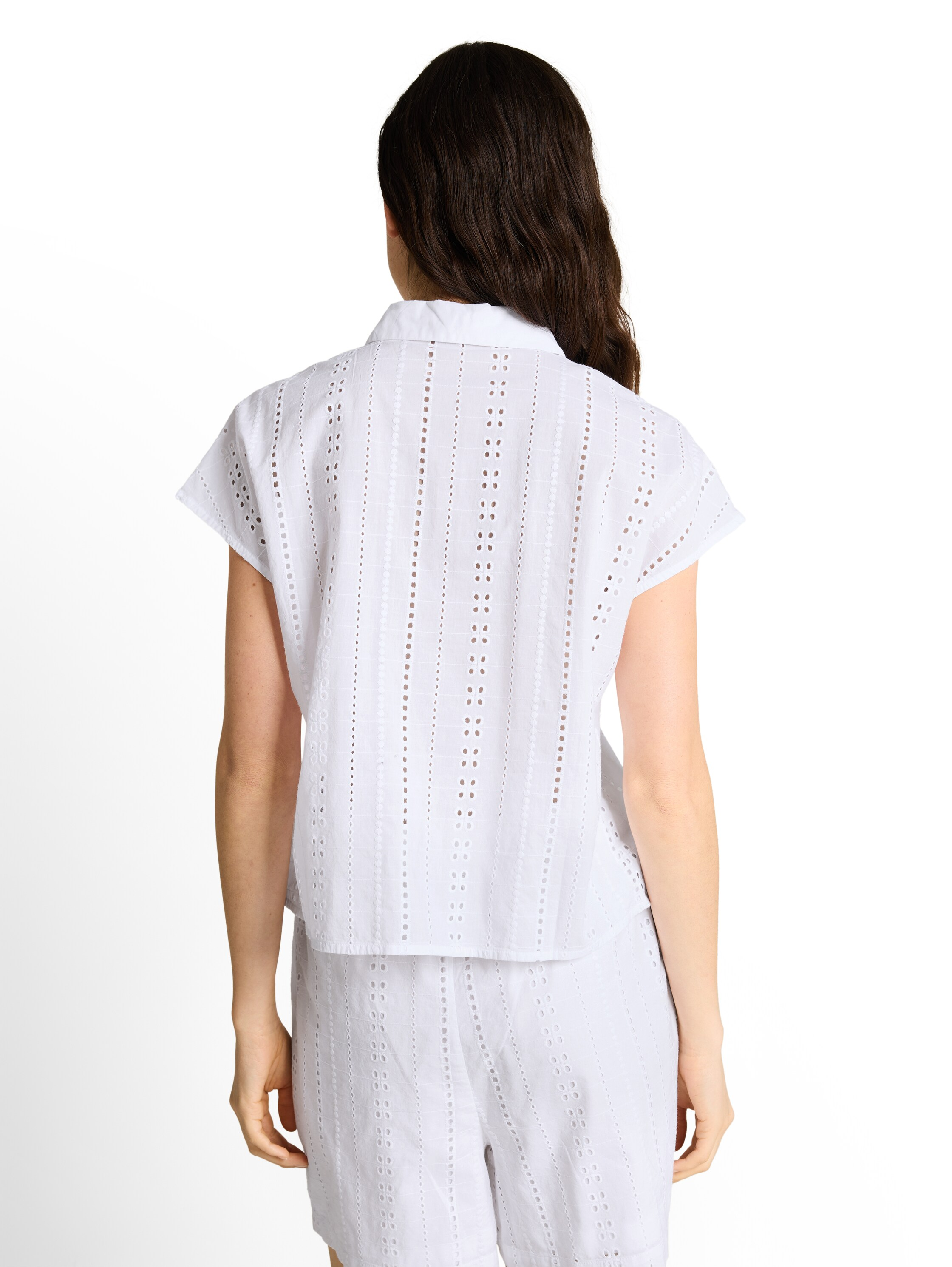 Denim Tom Tailor Bluse, Lochstickerei, FüR Damen, Weiß, Xl