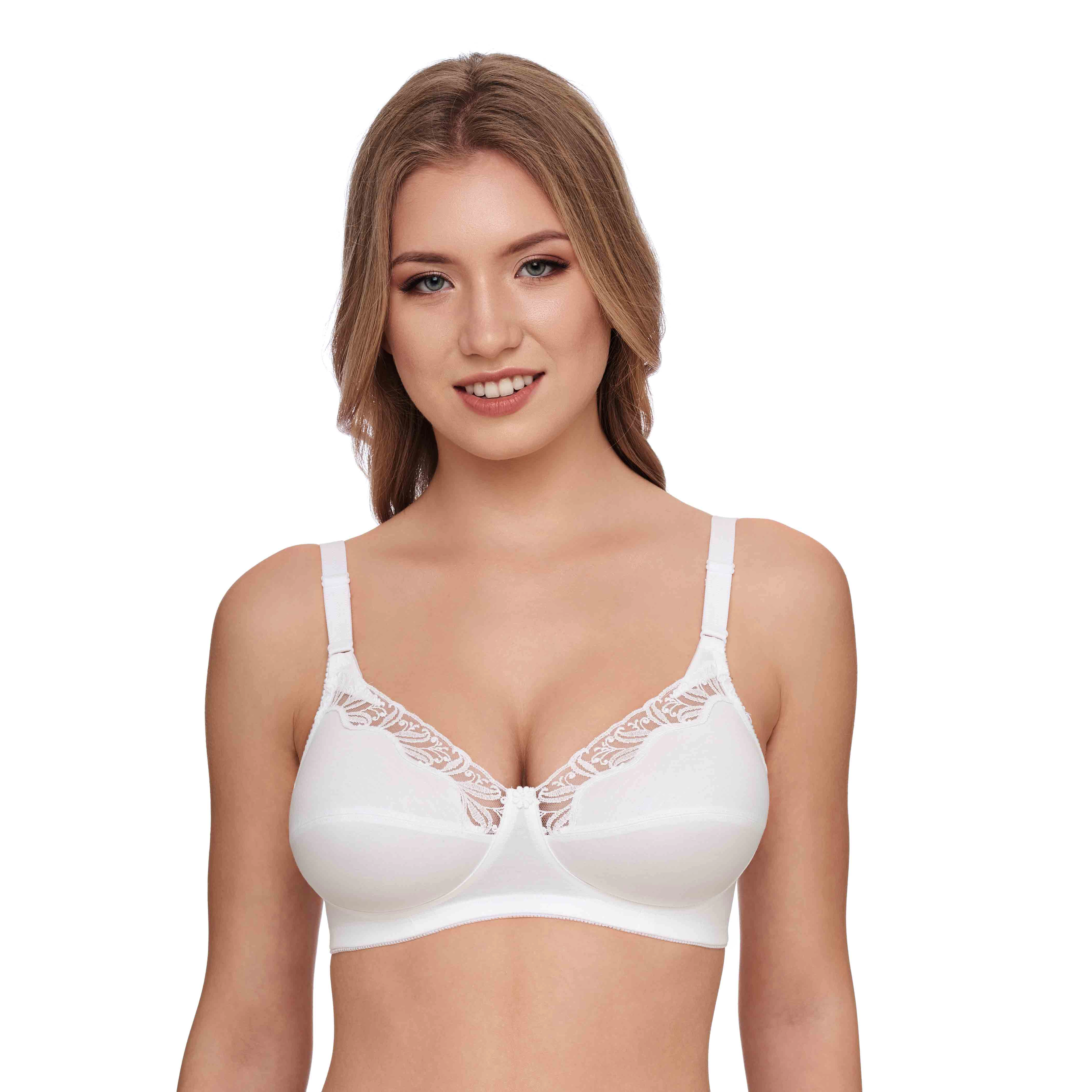 Susa Soft-Bh "Topsy", BüGellos, Spitzendetail, FüR Damen, Weiß, 85A
