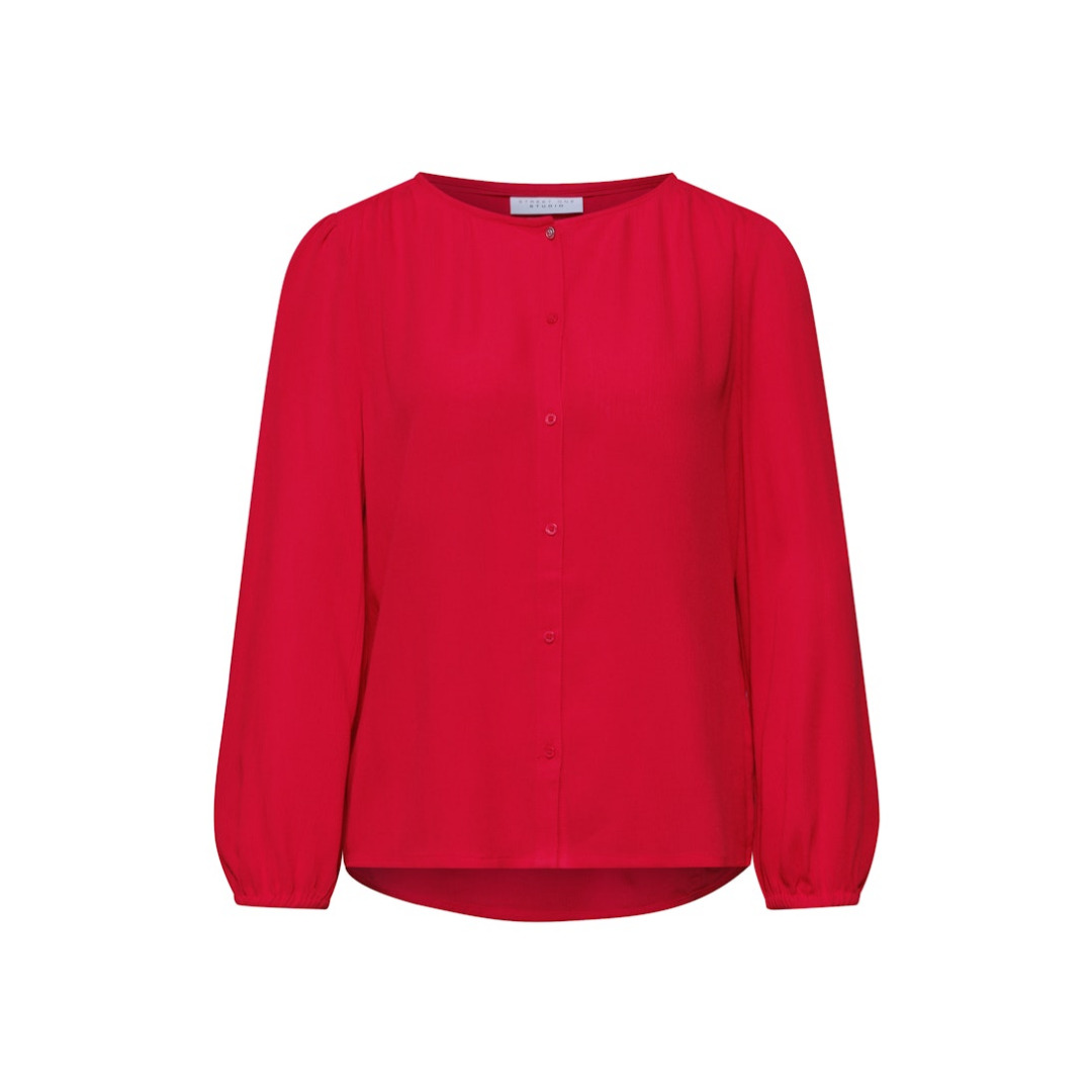 Street One Studio Shirtbluse, 3/4-Arm, FüR Damen, Rot, 40