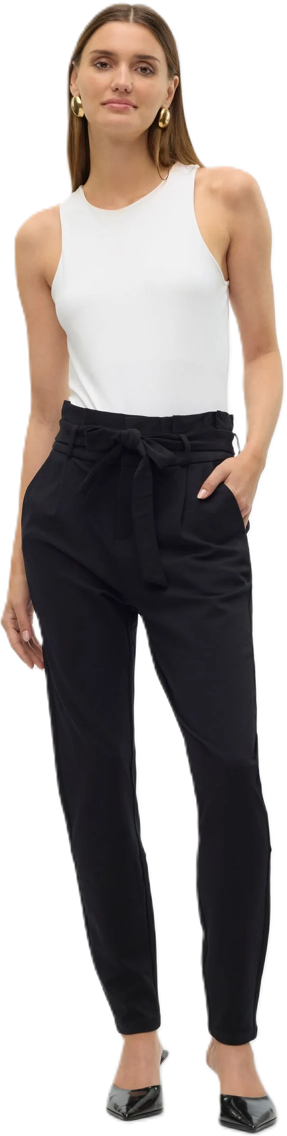 Vero Moda® Paperbag-Hose, High-Waist, Tapered, FüR Damen, Schwarz, XS/L30