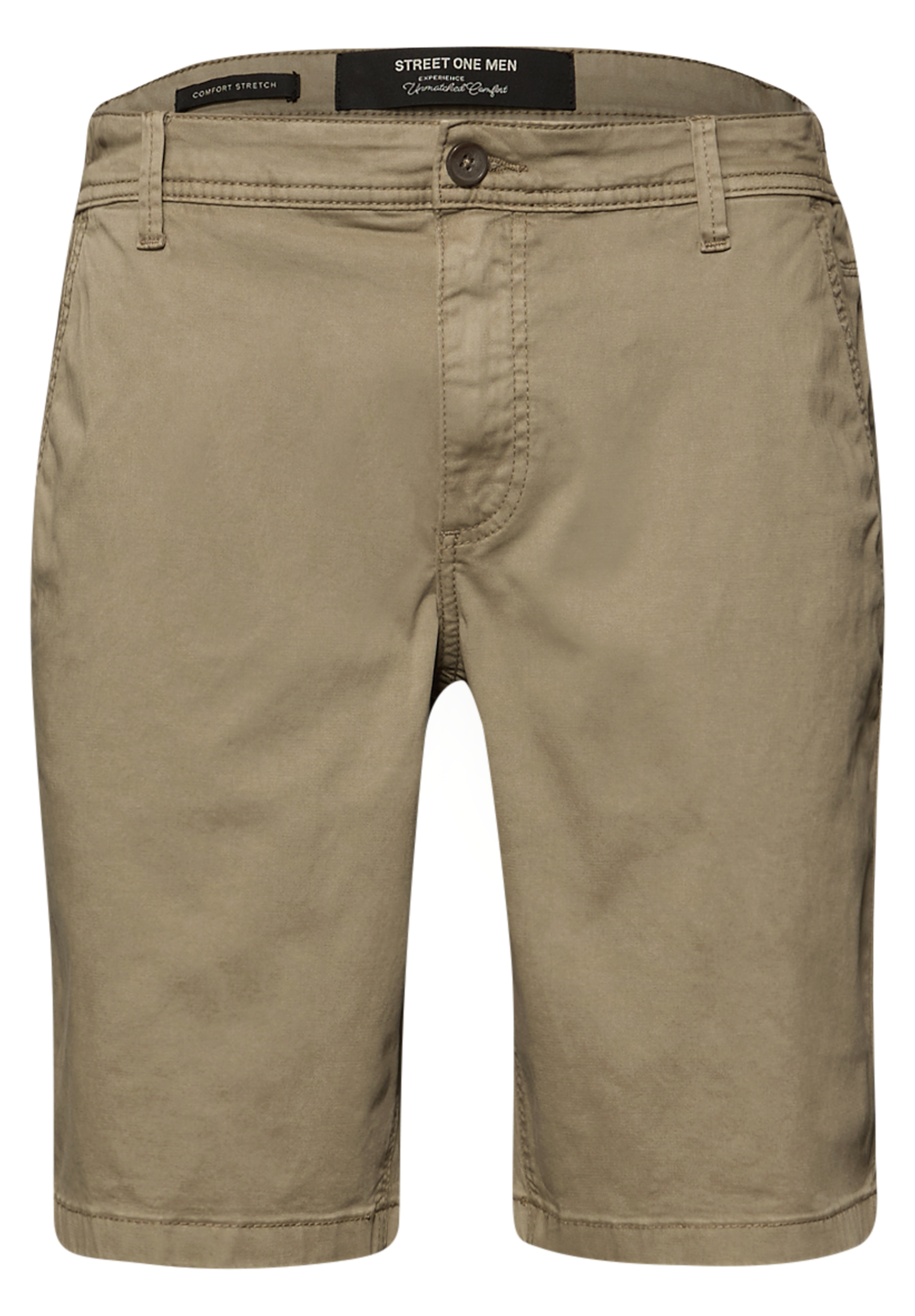 Street One Men Chino-Shorts, Gummibund, Beige, 32