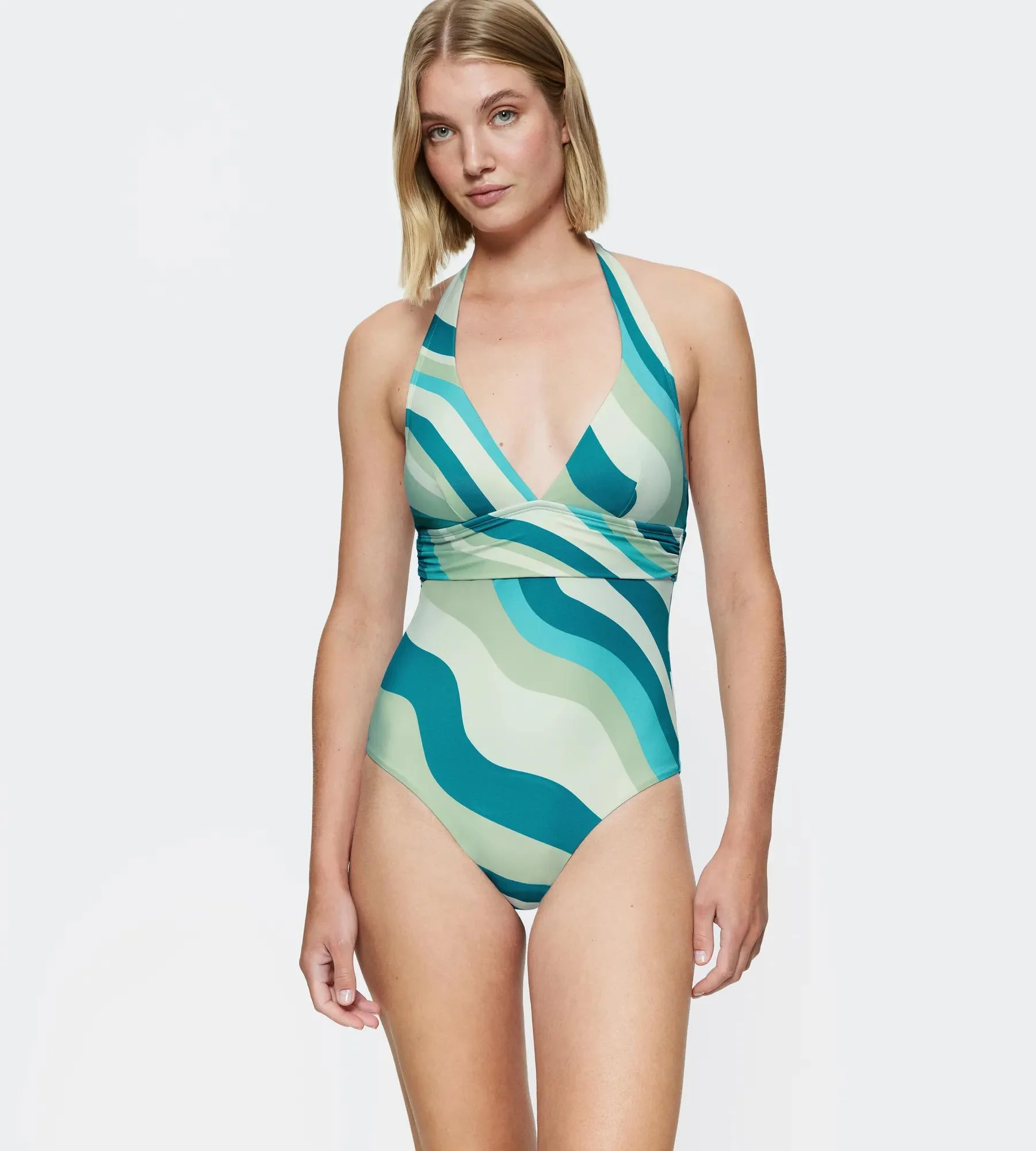 Triumph Summer Mix & Match Badeanzug, Neckholder, FüR Damen, GrüN|TüRkis, 40C