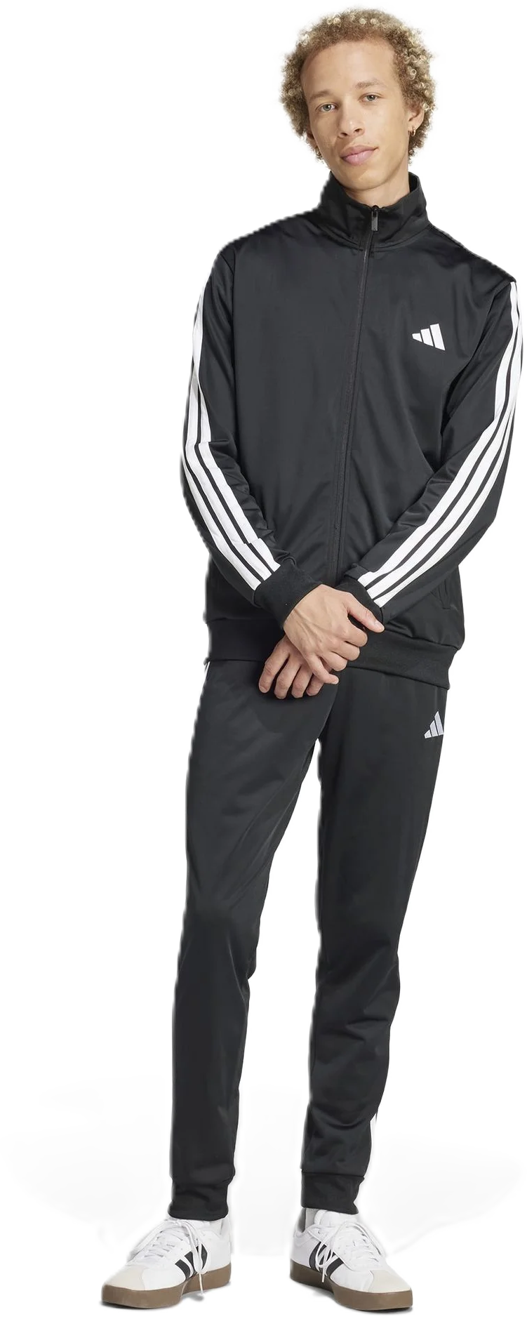 Adidas Essentials Sportanzug, Stehkragen, FüR Herren, Schwarz, XXL