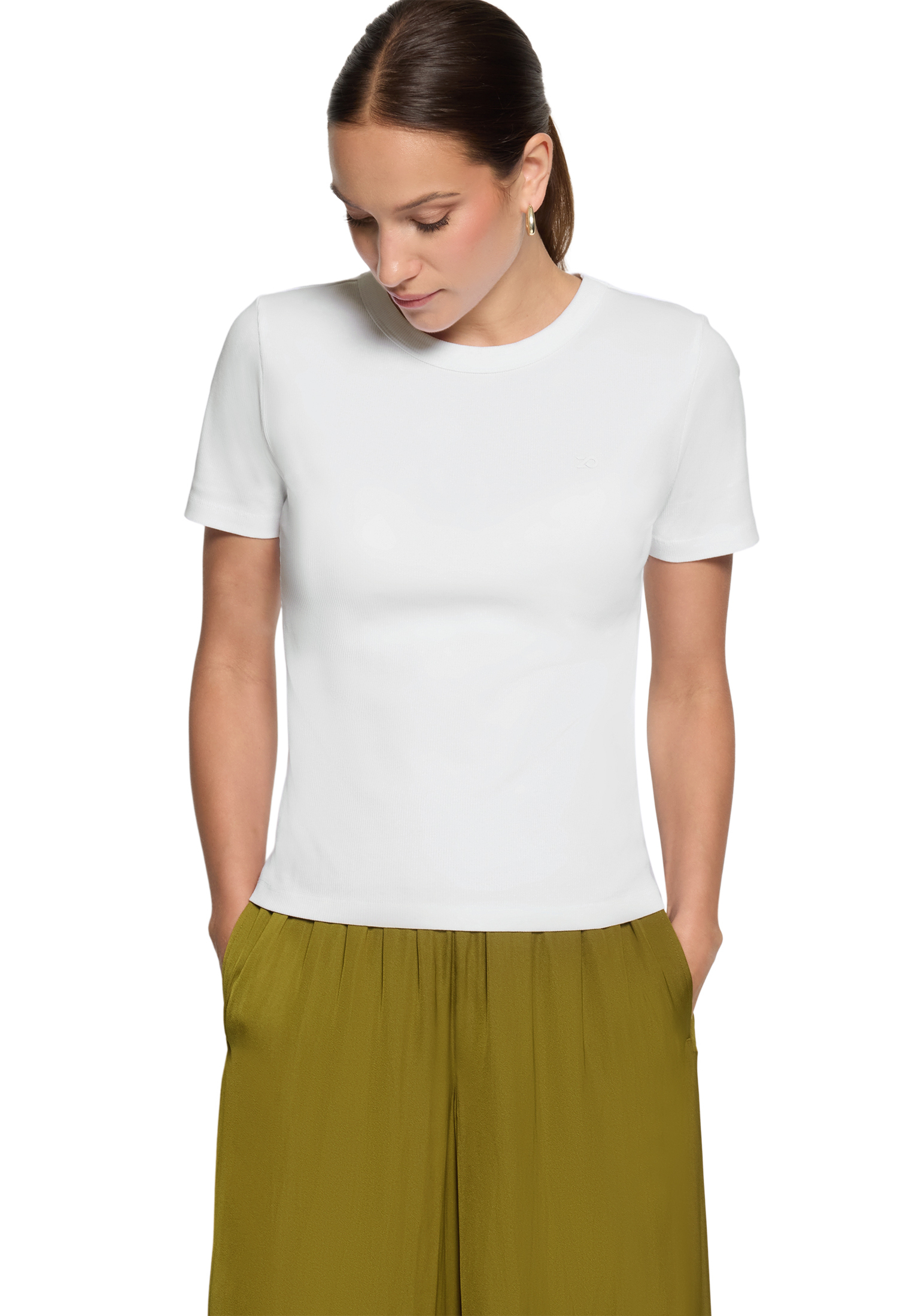 Zero T-Shirt, Rundhals, FüR Damen, Weiß, 38