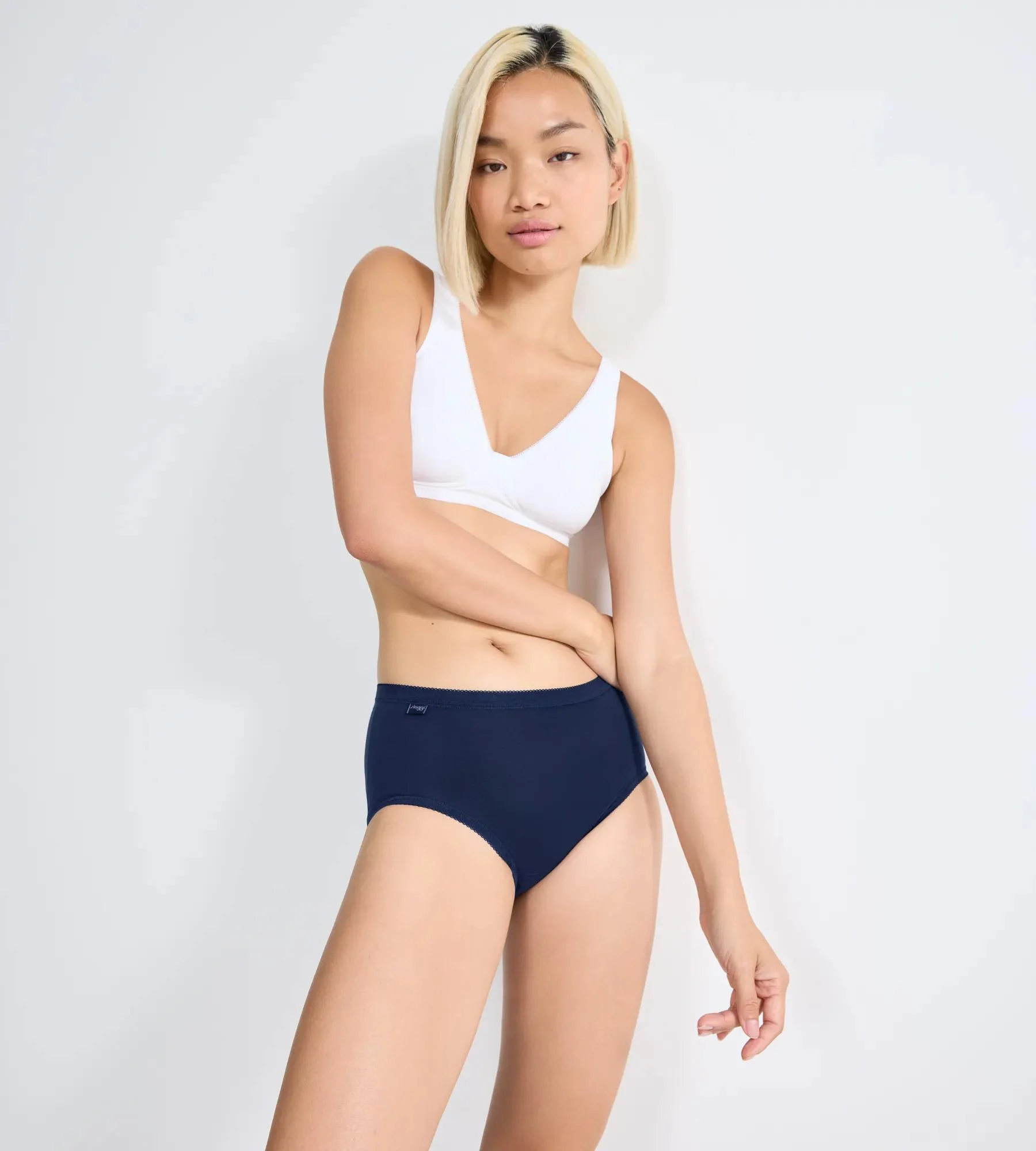 Sloggi Basic+ Midi-Slips, 3Er-Pack, FüR Damen, Blau|Grau|Weiß, 38