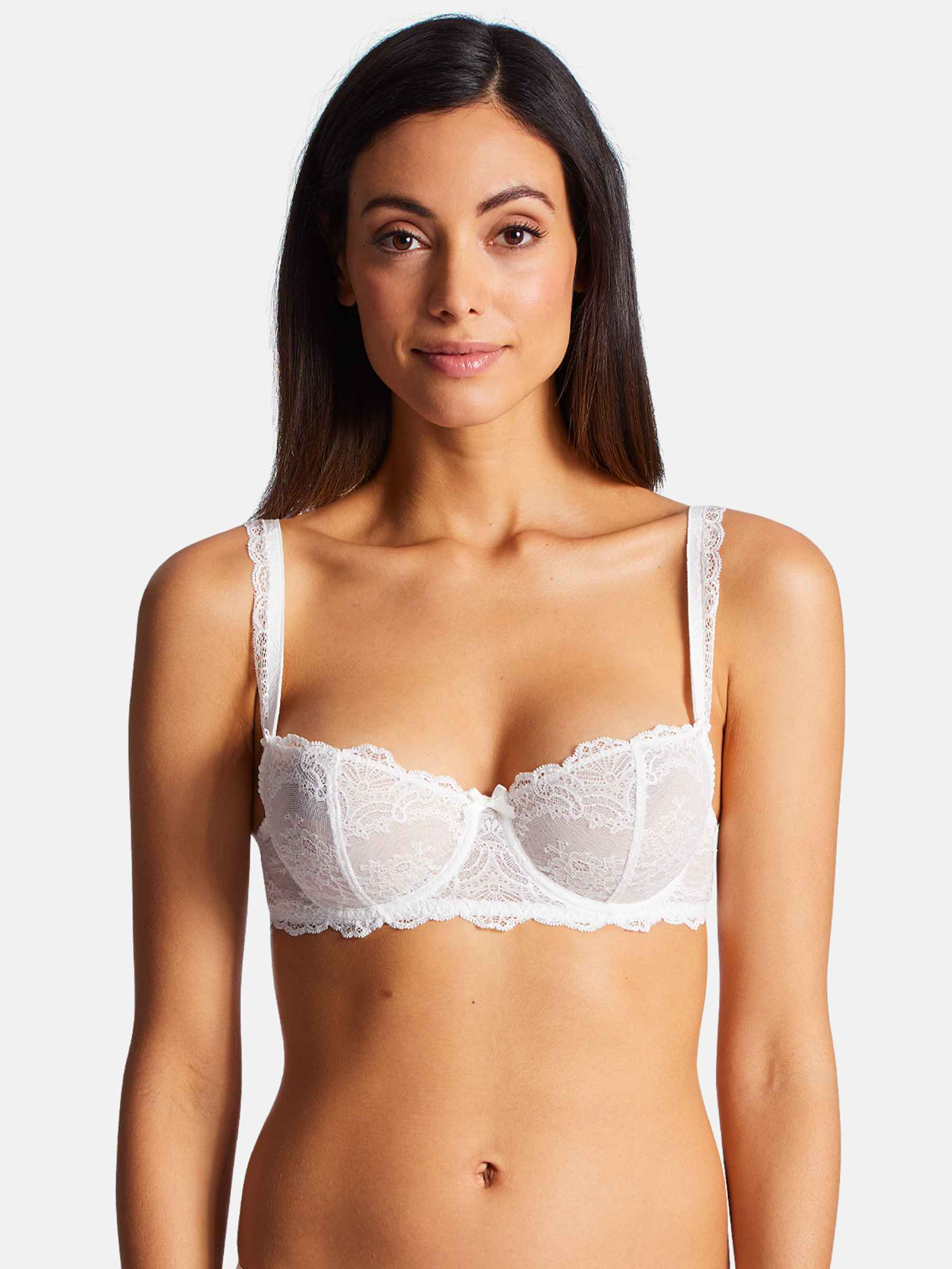 Aubade Balconette-Bh, Spitze, Zierschleife, FüR Damen, Weiß, 85B