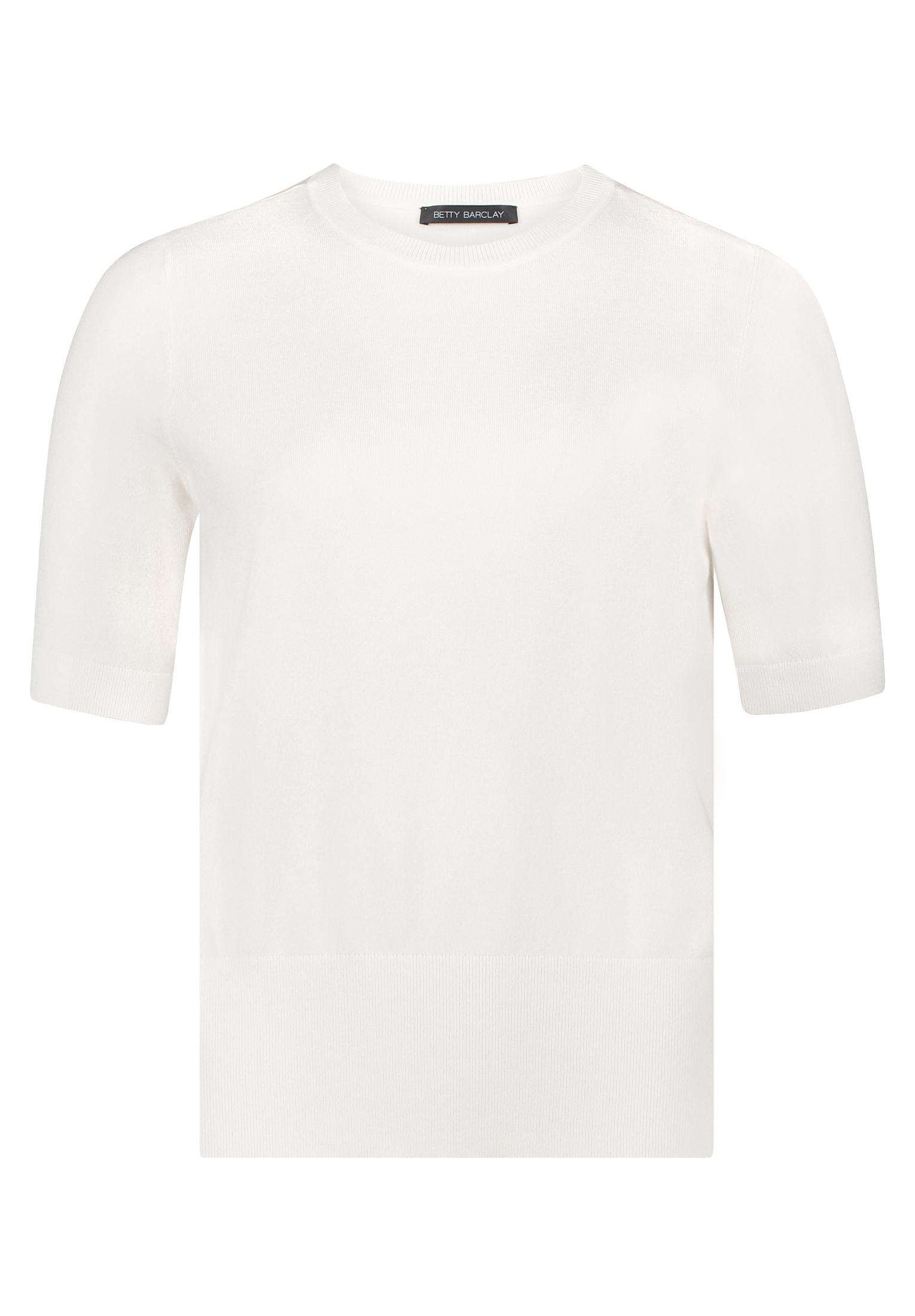 Betty Barclay Basic-Pullover Kurzarm, Weiß, 40