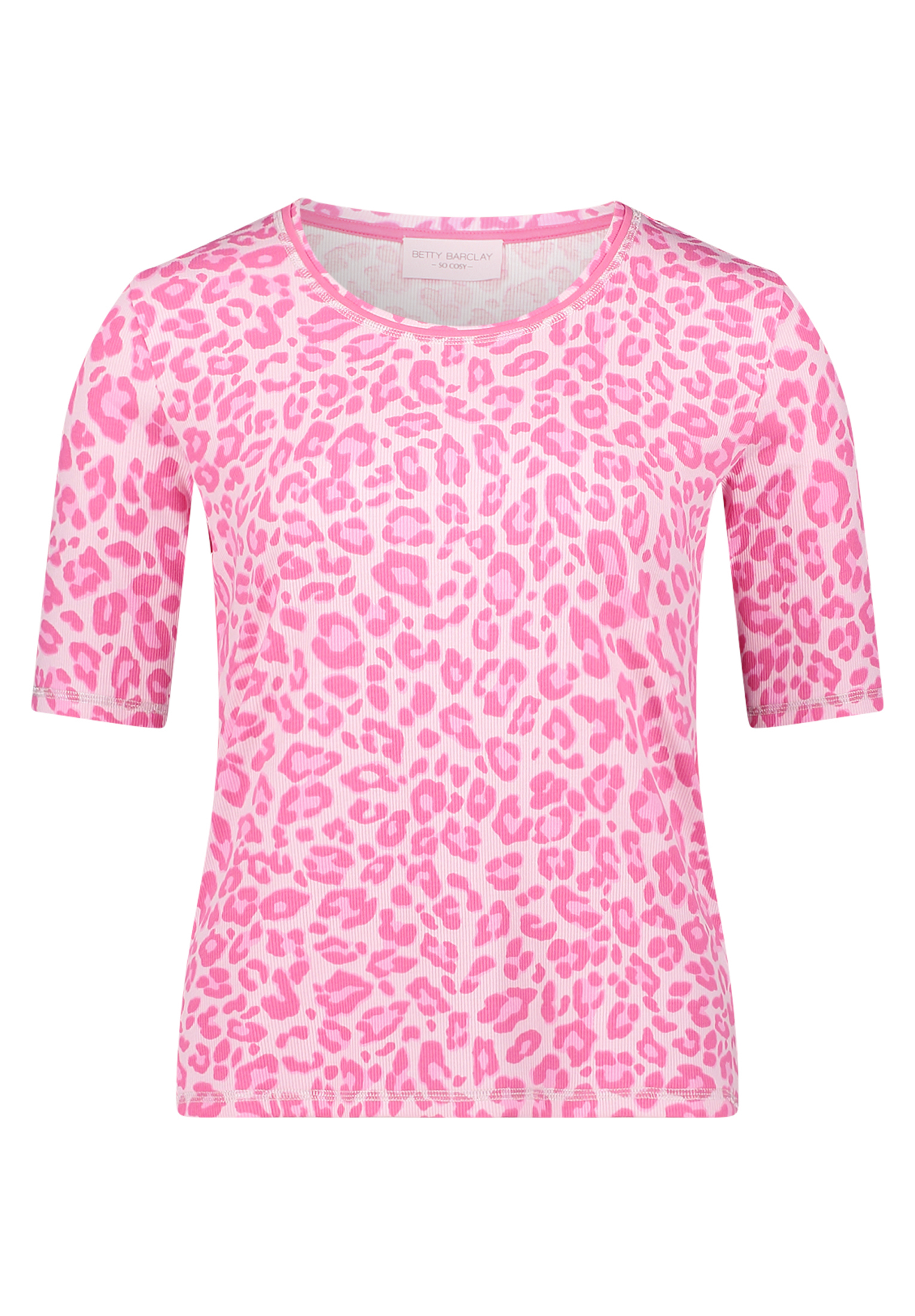 Betty Barclay Basic Shirt Mit Rippenstruktur, Rosa, 42