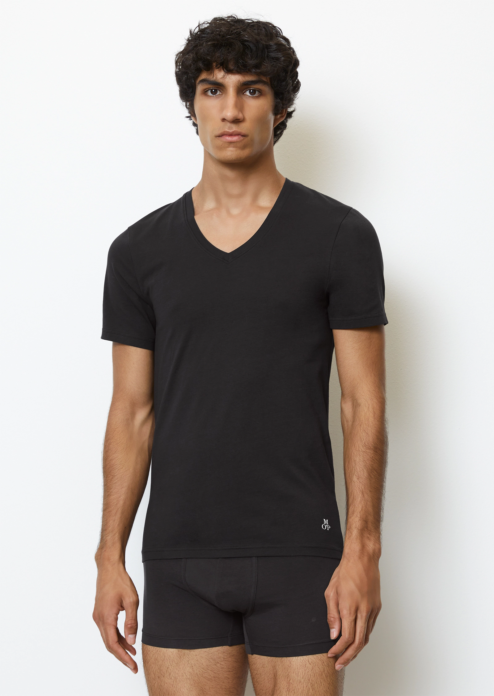 Marc O'polo Essentials Unterhemd, 2Er-Pack, V-Ausschnitt, FüR Herren, Schwarz, Xxl