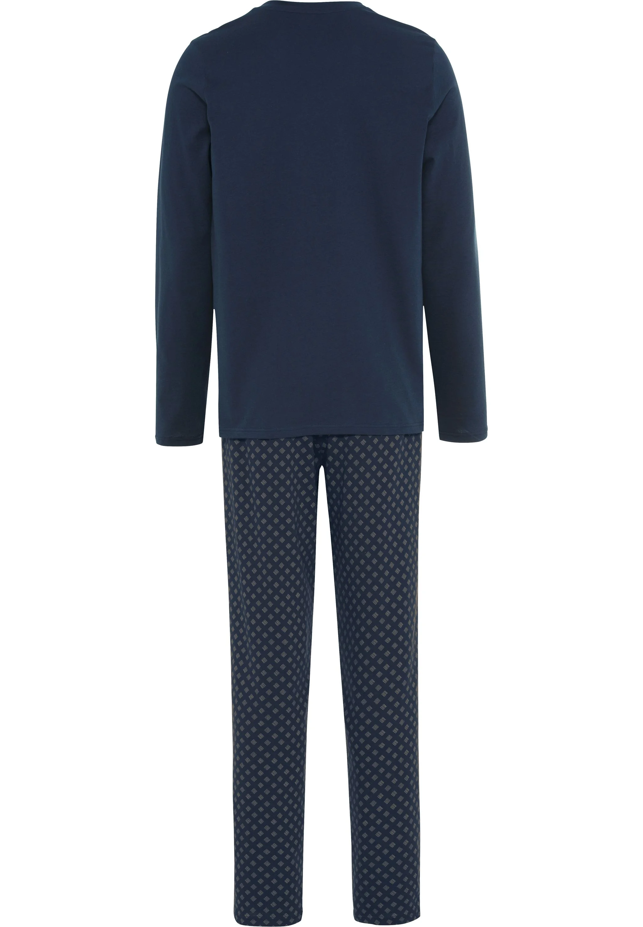 Schiesser Casual Essentials Schlafanzug, Baumwolle, FüR Herren, Blau, 58