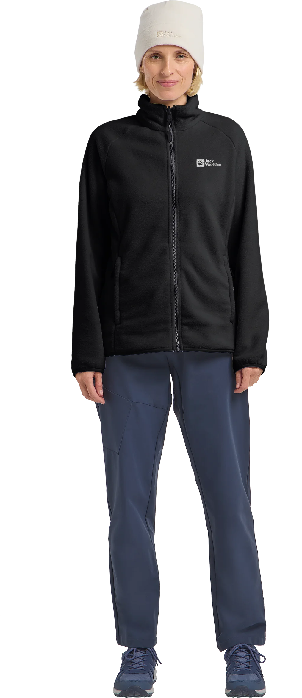 Jack Wolfskin Fleecejacke "Moonrise", Stehkragen, Polartec 200, FüR Damen, Schwarz, M
