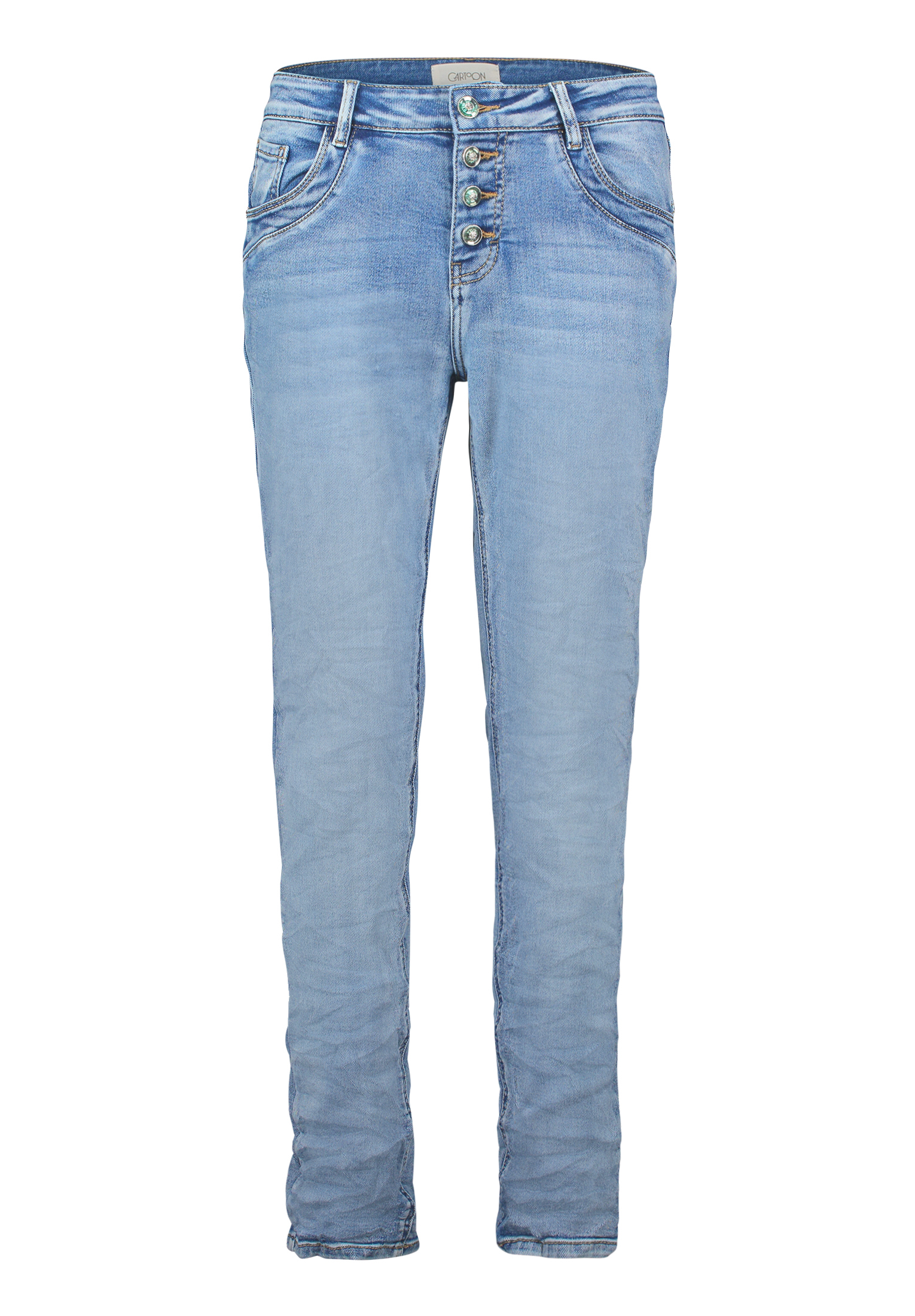 Cartoon Boyfriend-Jeans Im Vintage-Look, Blau, 34