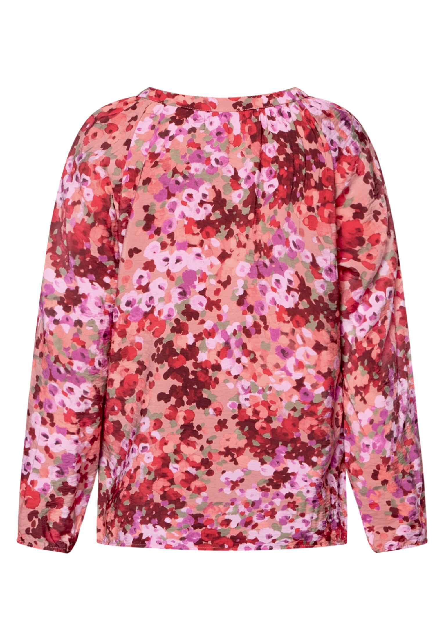 Cartoon Blusenshirt Mit Raffung, Lila, 36