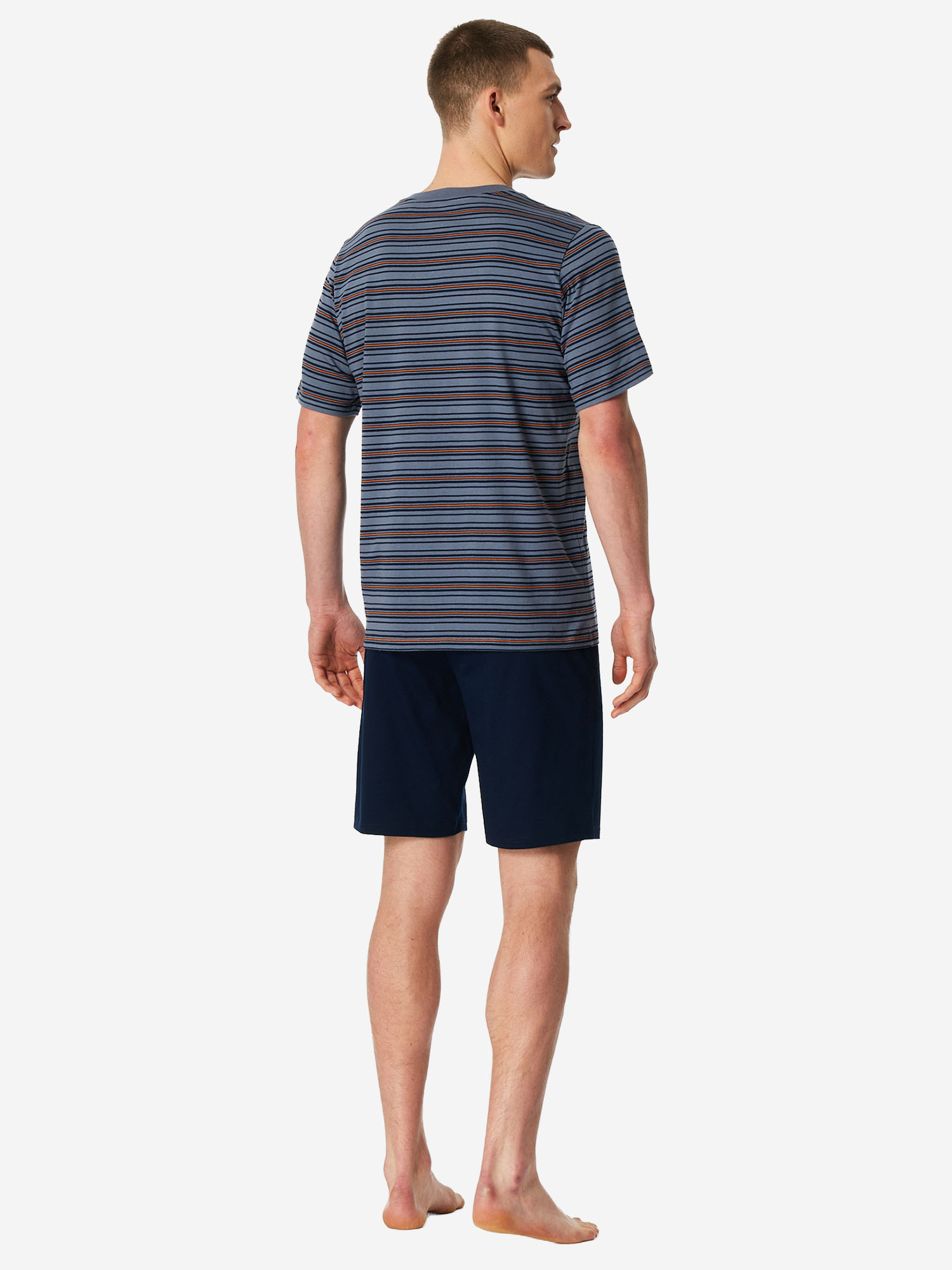 Schiesser 183588_Schlafanzug Kur, 808 Blaugrau, 56, Grau, 56