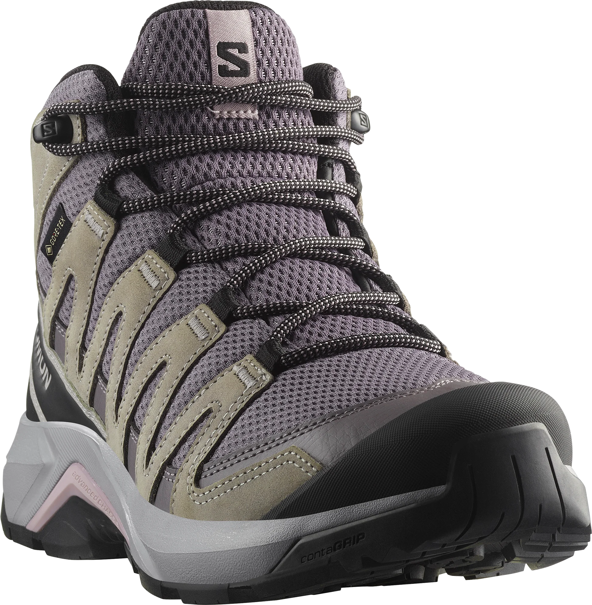 Salomon Trekkingschuhe "X-Adventure Recon Mid Waterproof", Profiliert, FüR Damen, Grau|GrüN, 42
